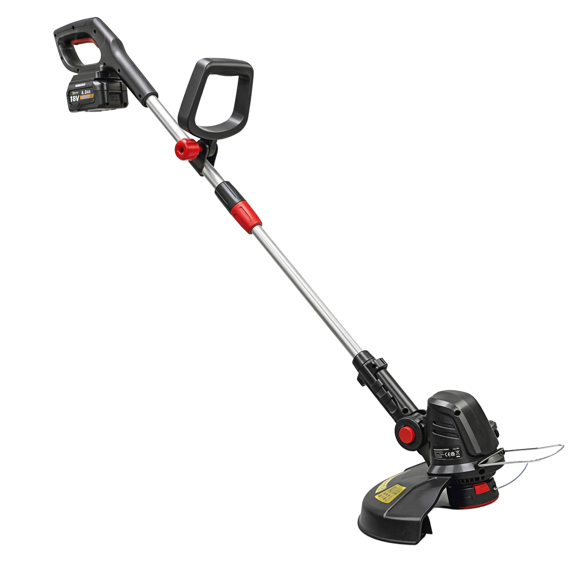 Outsunny Decespugliatore a batteria 18V con 2 batterie e asta regolabile, Argento Aosom Italy Outsunny Decespugliatore a batteria 18V con 2 batterie e asta regolabile, Argento Aosom Italy