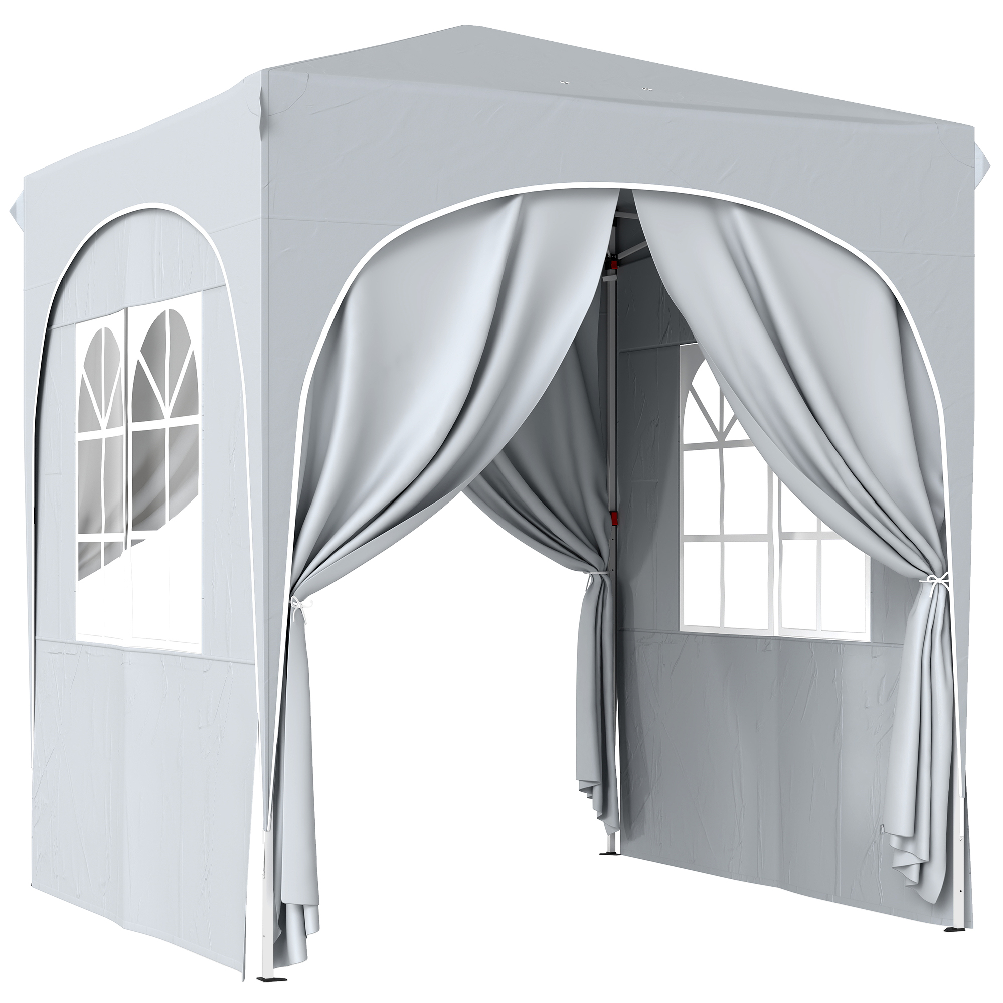 Outsunny Gazebo Pieghevole Gazebo da Giardino UPF50+ Portatile 2x2m Grigio Chiaro Aosom Italy Outsunny Gazebo Pieghevole Gazebo da Giardino UPF50+ Portatile 2x2m Grigio Chiaro Aosom Italy