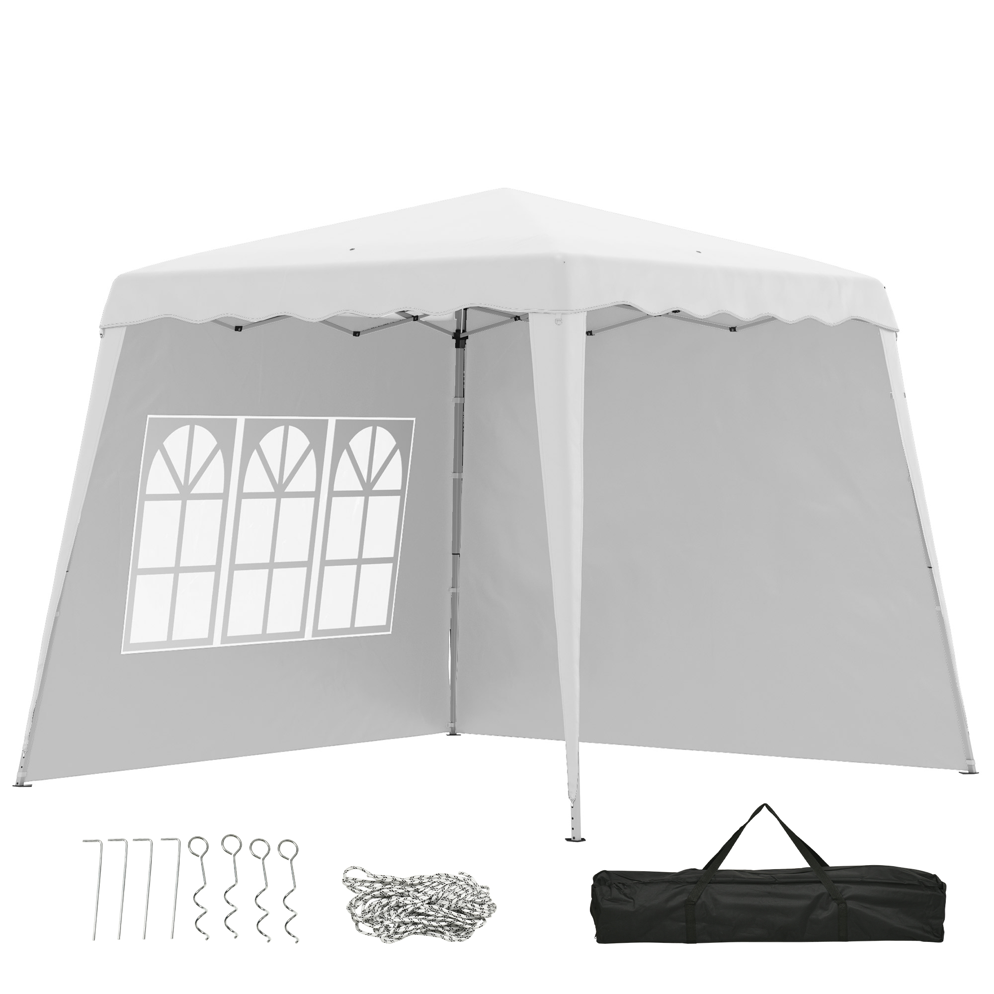 Outsunny Gazebo Pieghevole Giardino, Altezza Regolabile, Struttura Acciaio, Tessuto Oxford, 240x240x250 cm, Facile da Montare Aosom Outsunny Gazebo Pieghevole Giardino, Altezza Regolabile, Struttura Acciaio, Tessuto Oxford, 240x240x250 cm, Facile da Montare Aosom