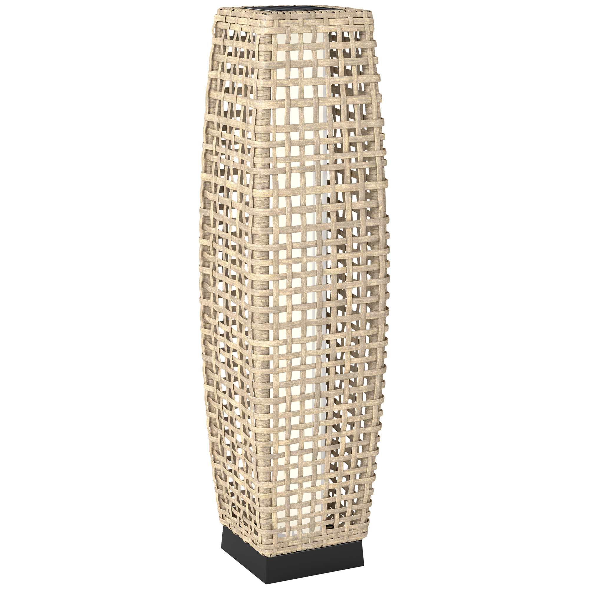 Outsunny Lampada Solare da Giardino in Rattan Sintetico con LED Accensione/Spegnimento Automatico 21x21x78 cm Natural Aosom Italy Outsunny Lampada Solare da Giardino in Rattan Sintetico con LED Accensione/Spegnimento Automatico 21x21x78 cm Natural Aosom Italy