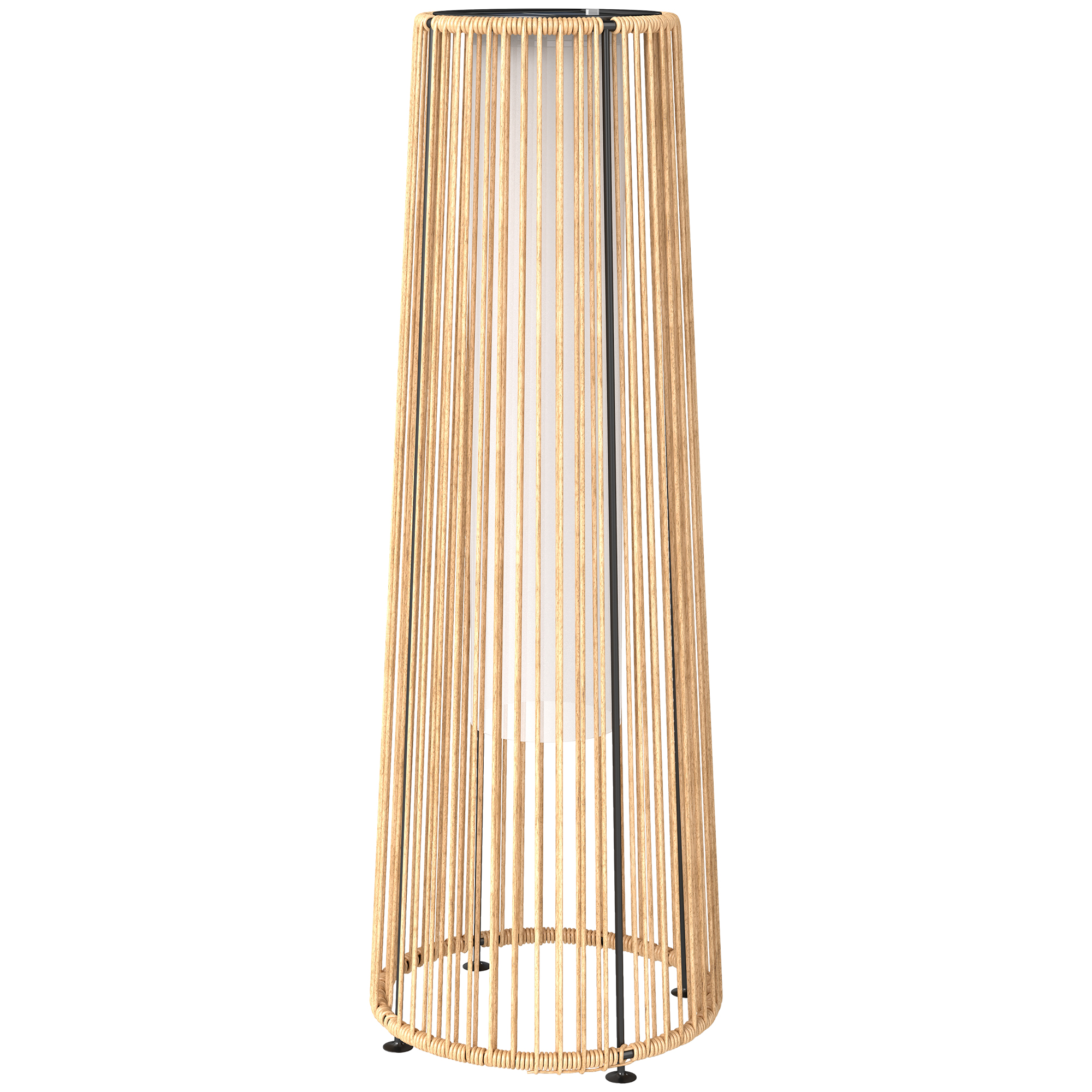 Outsunny Lampione Solare Esterno in Rattan Sintetico con Luci LED Accensione e Spegnimento Automatico Impermeabile Ø21,5x61 cm Naturale Aosom Italy Outsunny Lampione Solare Esterno in Rattan Sintetico con Luci LED Accensione e Spegnimento Automatico Impermeabile Ø21,5x61 cm Naturale Aosom Italy