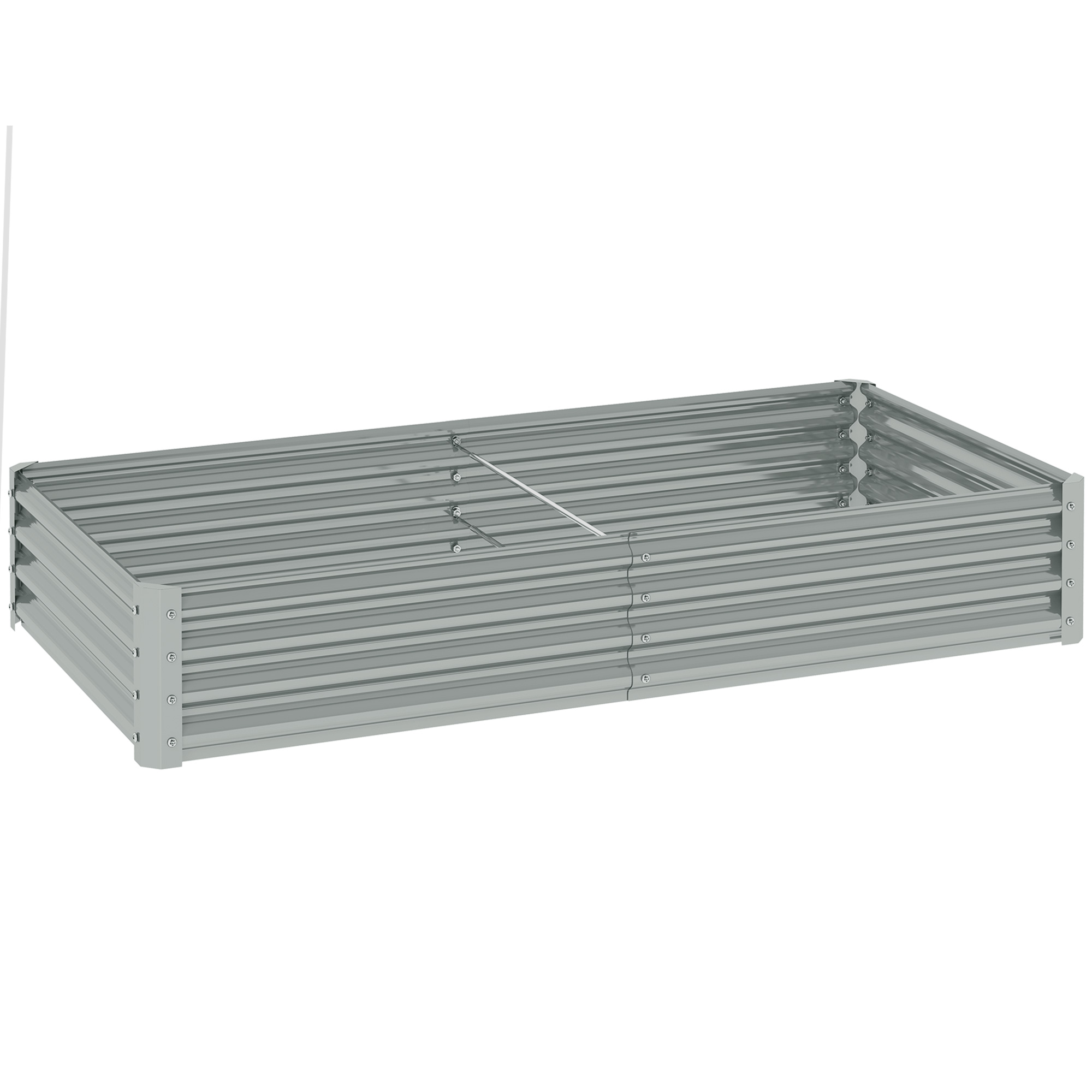 Outsunny Letto da Giardino Rialzato in Acciaio Galvanizzato, Orto Rialzato, 180x90x30 cm, Argento Aosom Italy Outsunny Letto da Giardino Rialzato in Acciaio Galvanizzato, Orto Rialzato, 180x90x30 cm, Argento Aosom Italy