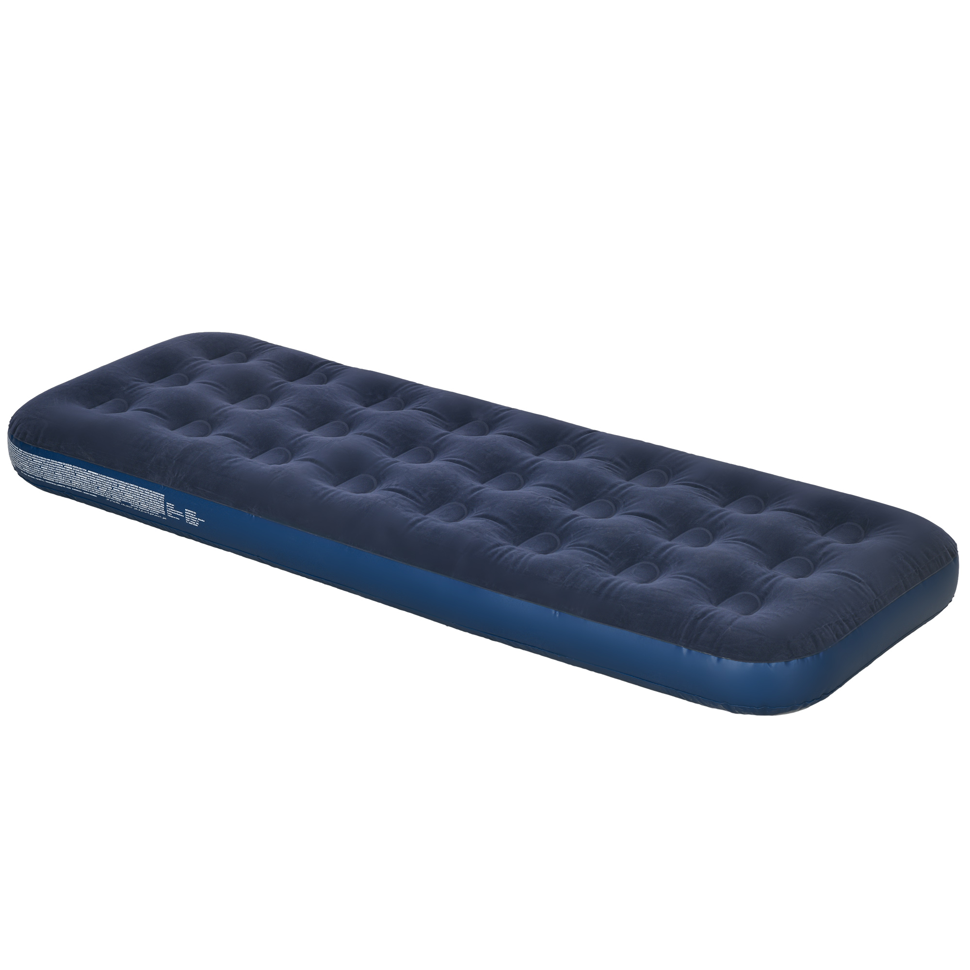 Outsunny Letto Gonfiabile Singolo con Pompa Manuale Inclusa, 73x191x22 cm, Blu Aosom