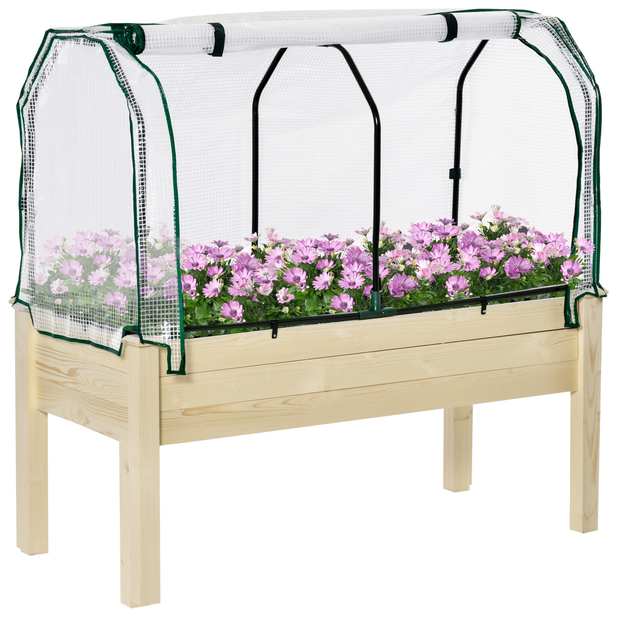 Outsunny Letto per Orto in Cassetta con Serra da Giardino, Portapiante da Esterno in Legno e PE per Fiori e Verdure Serre Agricole Prezzi Aosom Outsunny Letto per Orto in Cassetta con Serra da Giardino, Portapiante da Esterno in Legno e PE per Fiori e Verdure Serre Agricole Prezzi Aosom