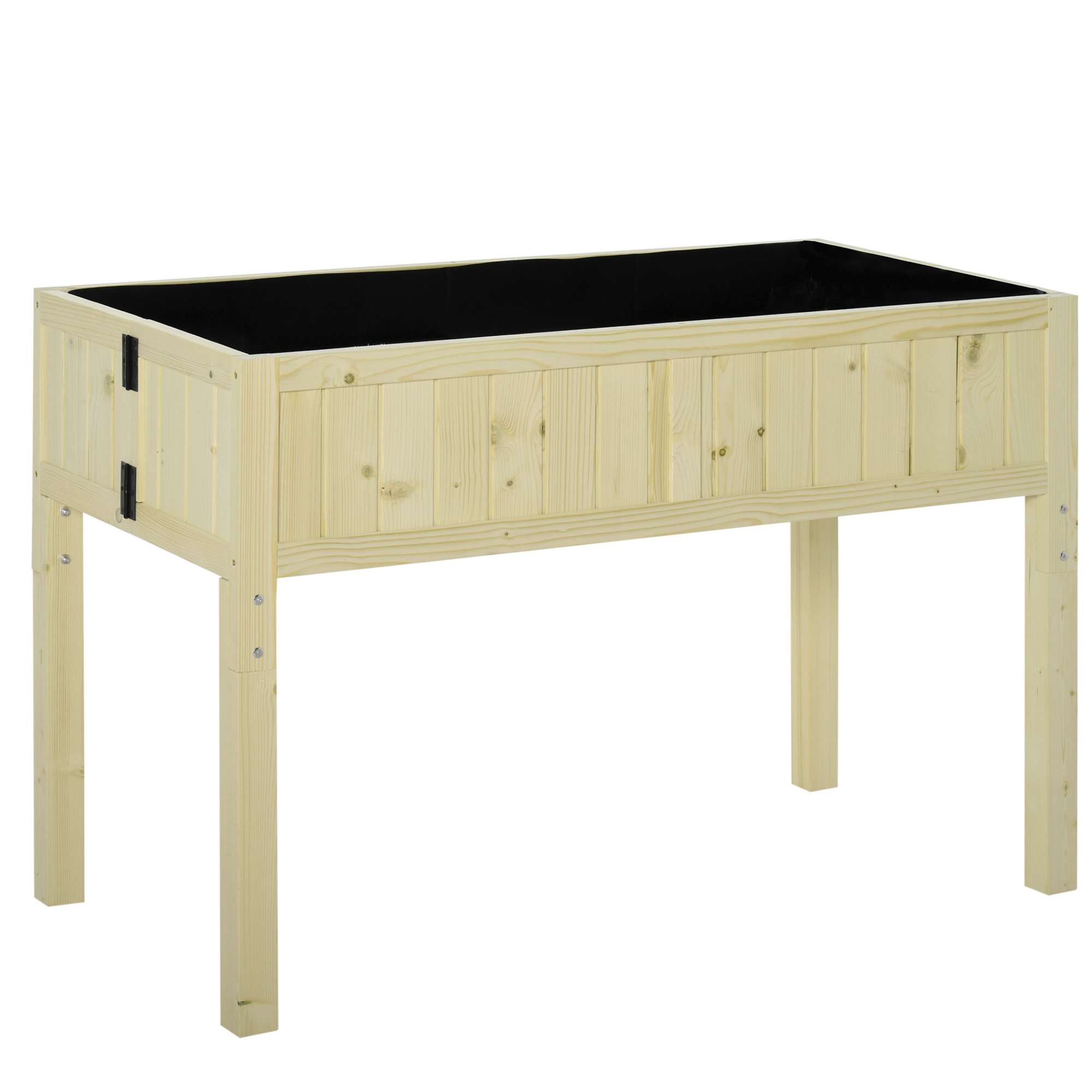 Outsunny Letto per Orto Rialzato Pieghevole in Legno con Fori di Drenaggio, 115x56x76 cm, Color Legno Aosom Italy Outsunny Letto per Orto Rialzato Pieghevole in Legno con Fori di Drenaggio, 115x56x76 cm, Color Legno Aosom Italy