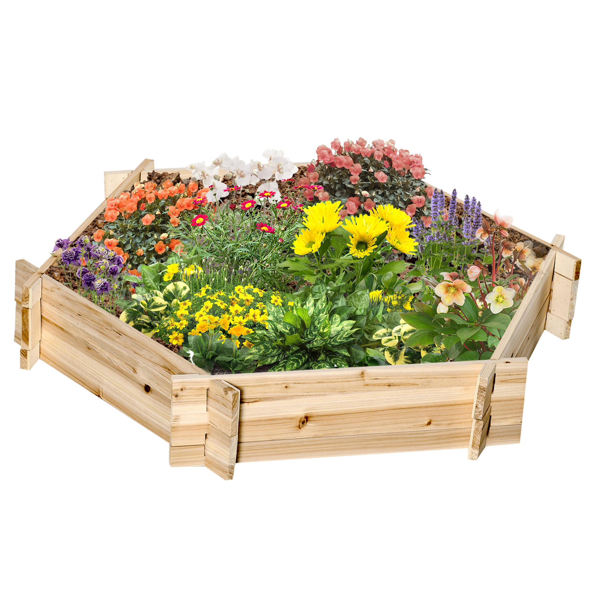 Outsunny Letto per Orto Senza Base e con Struttura a Incastro, in Legno, 100x92x16cm Aosom Outsunny Letto per Orto Senza Base e con Struttura a Incastro, in Legno, 100x92x16cm Aosom