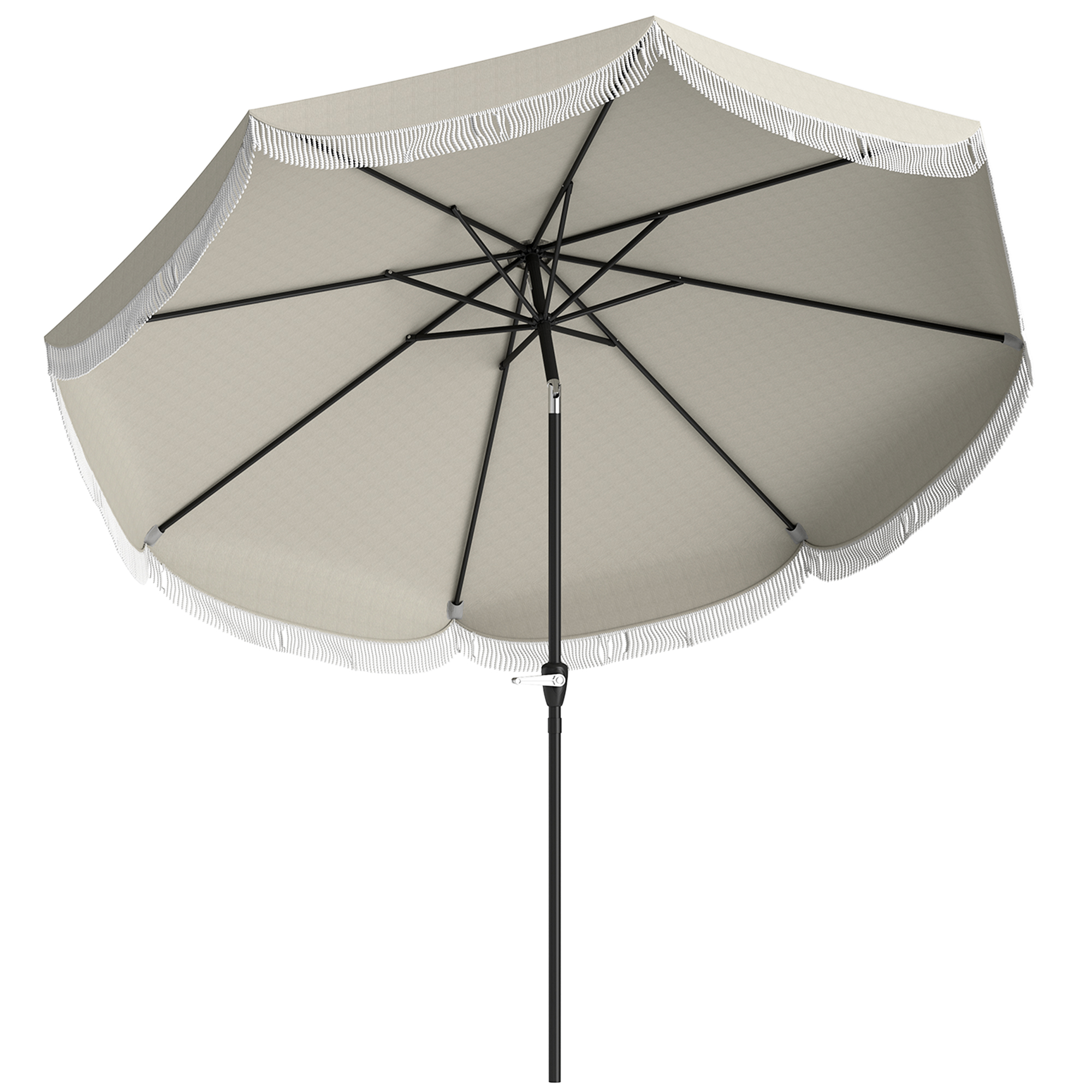Outsunny Ombrellone da Giardino Ombrellone Esterno Inclinabile 2.7x2.7m Grigio Aosom Italy Outsunny Ombrellone da Giardino Ombrellone Esterno Inclinabile 2.7x2.7m Grigio Aosom Italy
