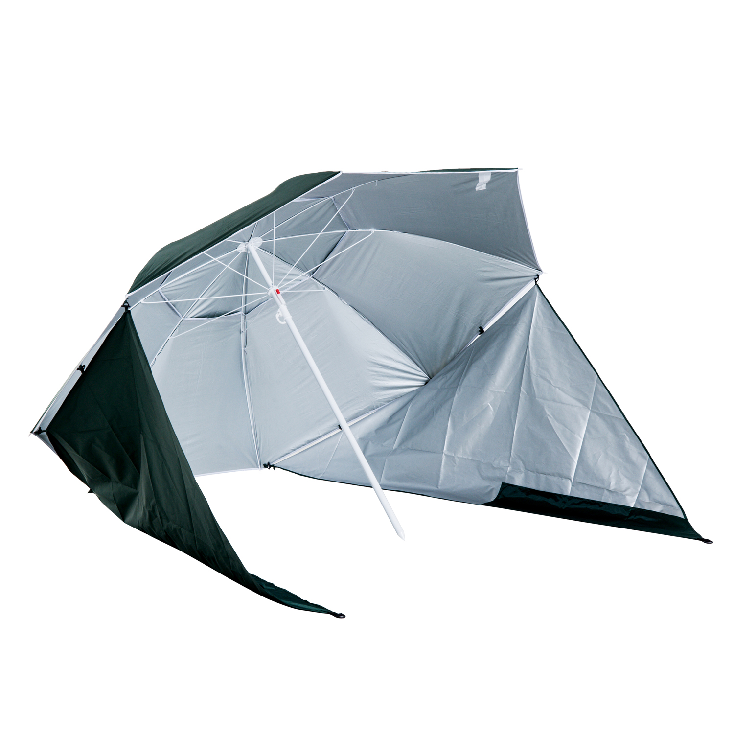 Outsunny Ombrellone Tenda da Spiaggia 2 in 1 con Borsa da Viaggio Portatile, Impermeabile e con Protezione UV 50+, Verde Outsunny Ombrellone Tenda da Spiaggia 2 in 1 con Borsa da Viaggio Portatile, Impermeabile e con Protezione UV 50+, Verde
