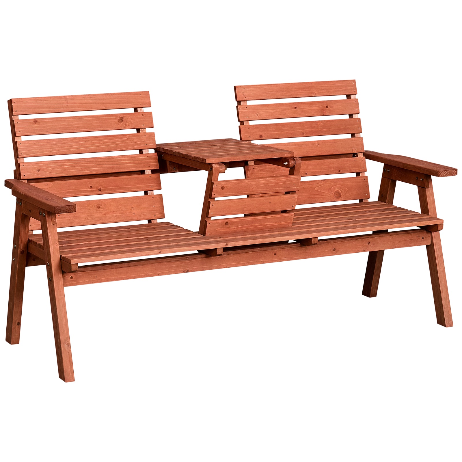 Outsunny Panchina in Legno da Giardino di Abete 2 o 3 Posti, Tavolino Convertibile in Seduta, Impermeabile, 160x70x85cm Aosom Italy Aosom Outsunny Panchina in Legno da Giardino di Abete 2 o 3 Posti, Tavolino Convertibile in Seduta, Impermeabile, 160x70x85cm Aosom Italy Aosom