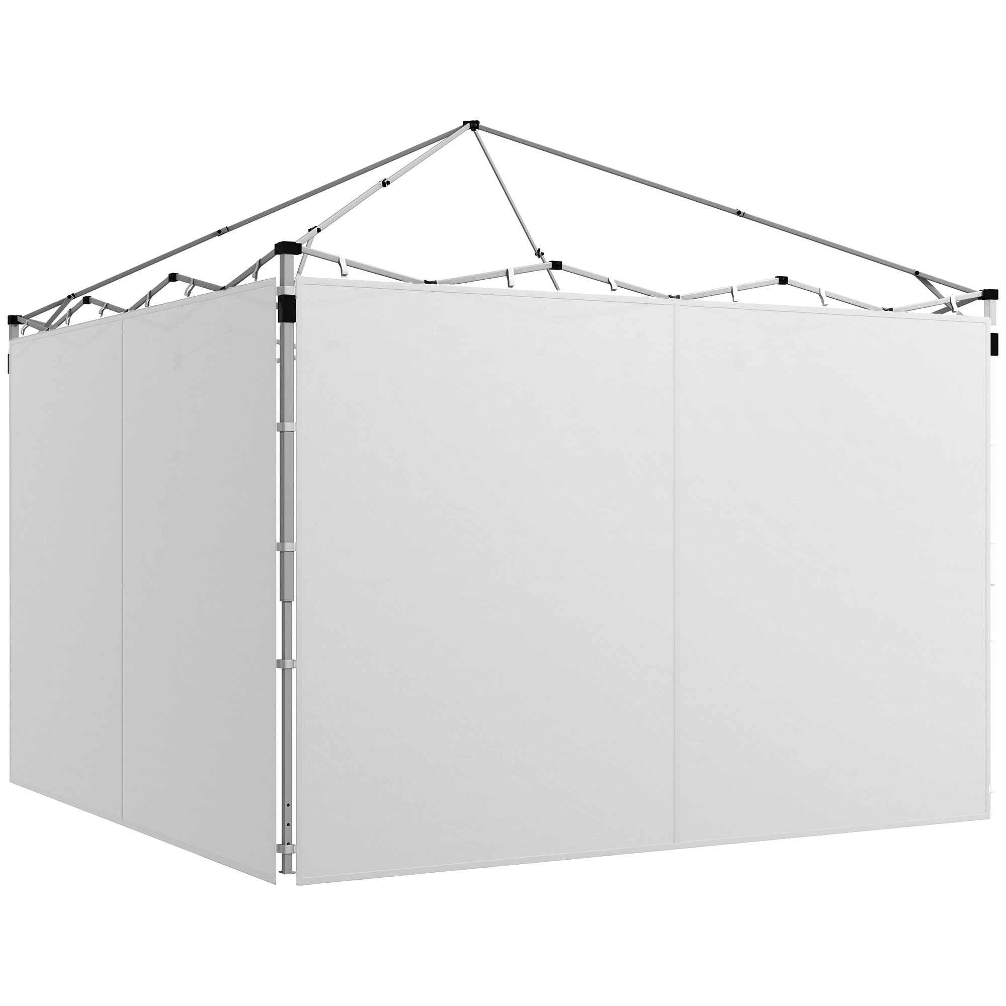 Outsunny Pannelli laterali per gazebo pannelli di ricambio per gazebo 3 x 3 m o 3 x 6 m, confezione da 2, bianco Aosom Italy Outsunny Pannelli laterali per gazebo pannelli di ricambio per gazebo 3 x 3 m o 3 x 6 m, confezione da 2, bianco Aosom Italy