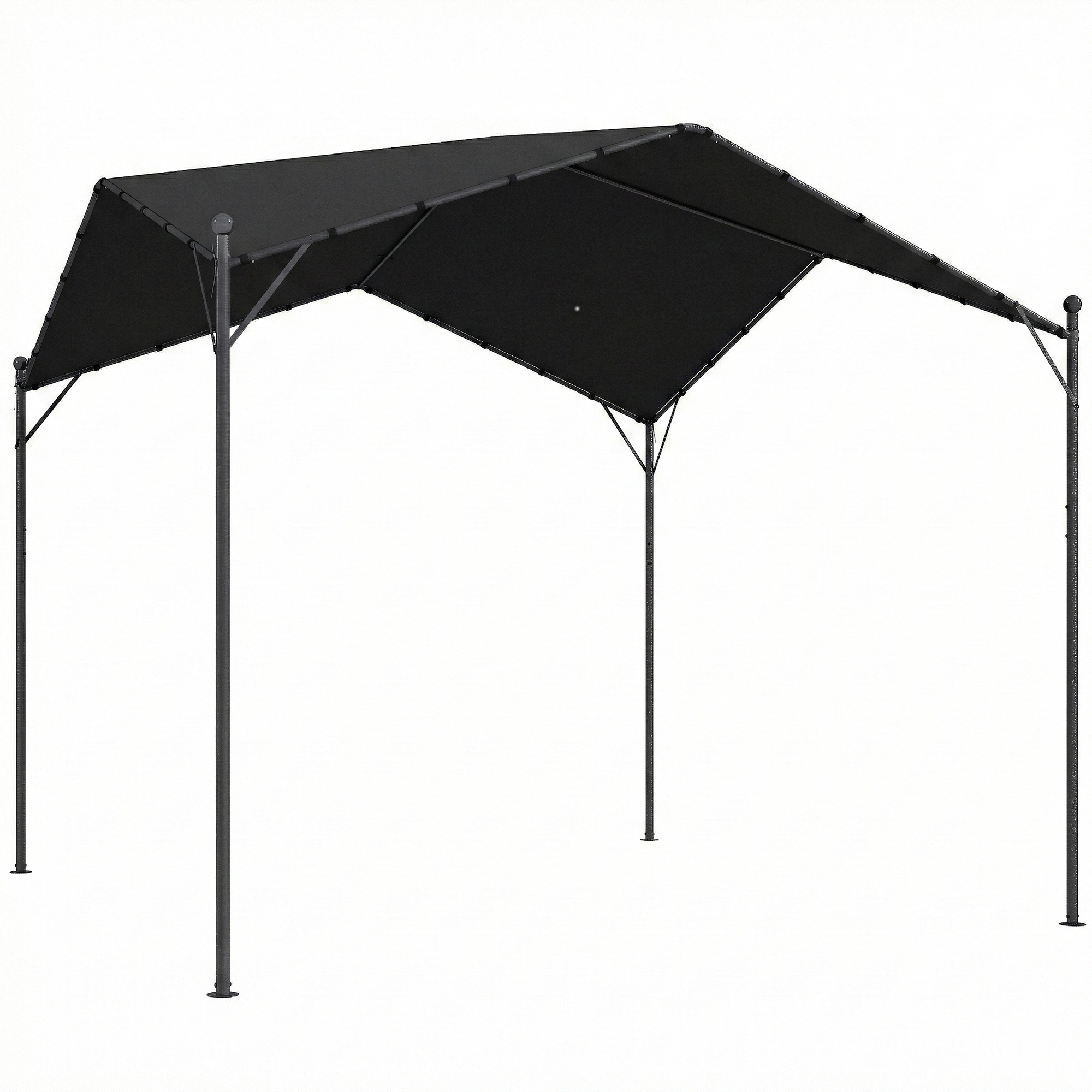 Outsunny Pergola Padiglione 3x3m Impermeabile Stabile Resistente all'inverno Protezione solare con tetto a due falde Tiranti triangolari Aosom Italy Outsunny Pergola Padiglione 3x3m Impermeabile Stabile Resistente all'inverno Protezione solare con tetto a due falde Tiranti triangolari Aosom Italy