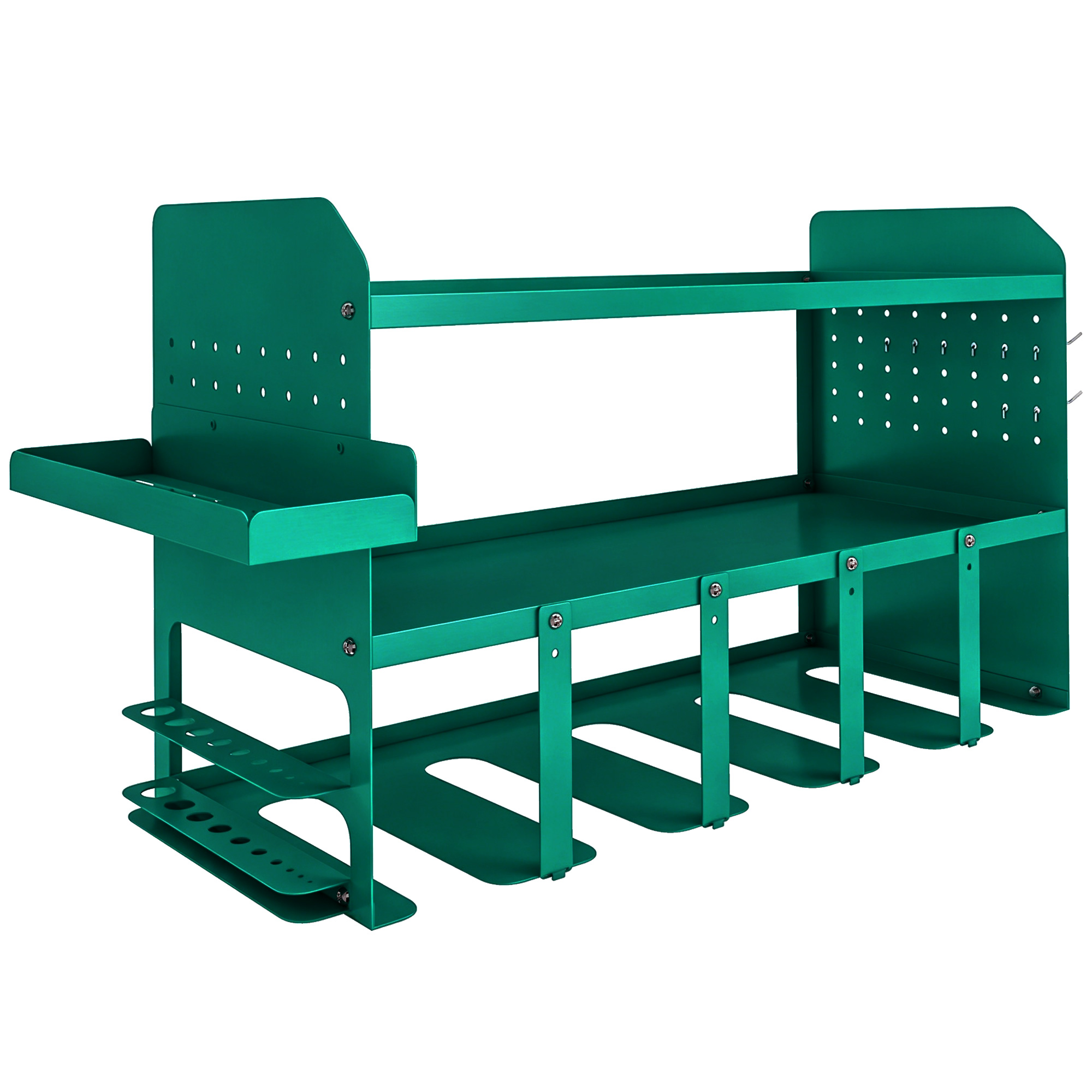 Outsunny Porta Attrezzi, Supporto per 5 Trapani Elettrici con Vassoio Laterale. Aosom Italy Outsunny Porta Attrezzi, Supporto per 5 Trapani Elettrici con Vassoio Laterale. Aosom Italy