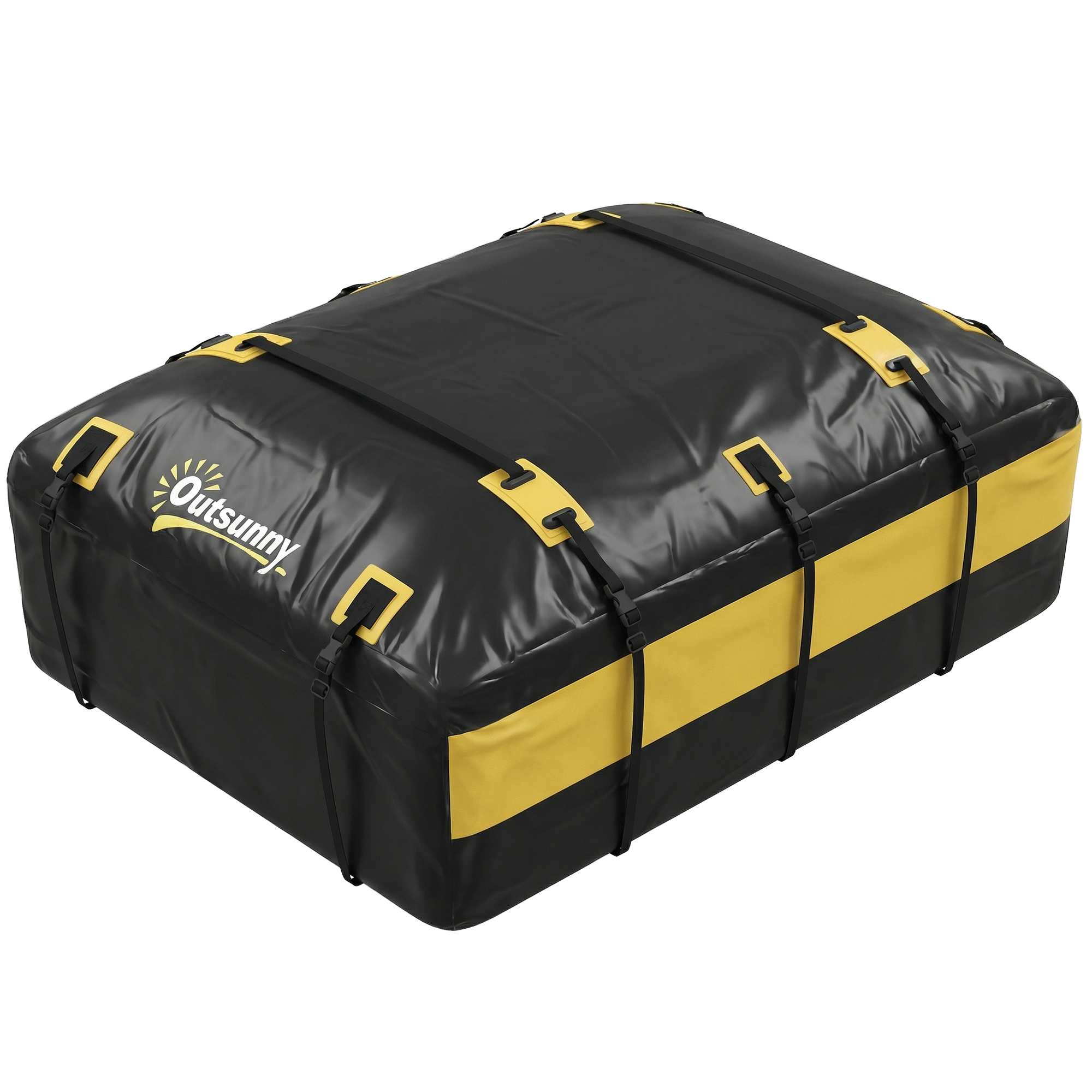 Outsunny Portabagagli da Tetto 595 Litri Impermeabile, Borsa per Auto, Giallo Aosom Italy Outsunny Portabagagli da Tetto 595 Litri Impermeabile, Borsa per Auto, Giallo Aosom Italy