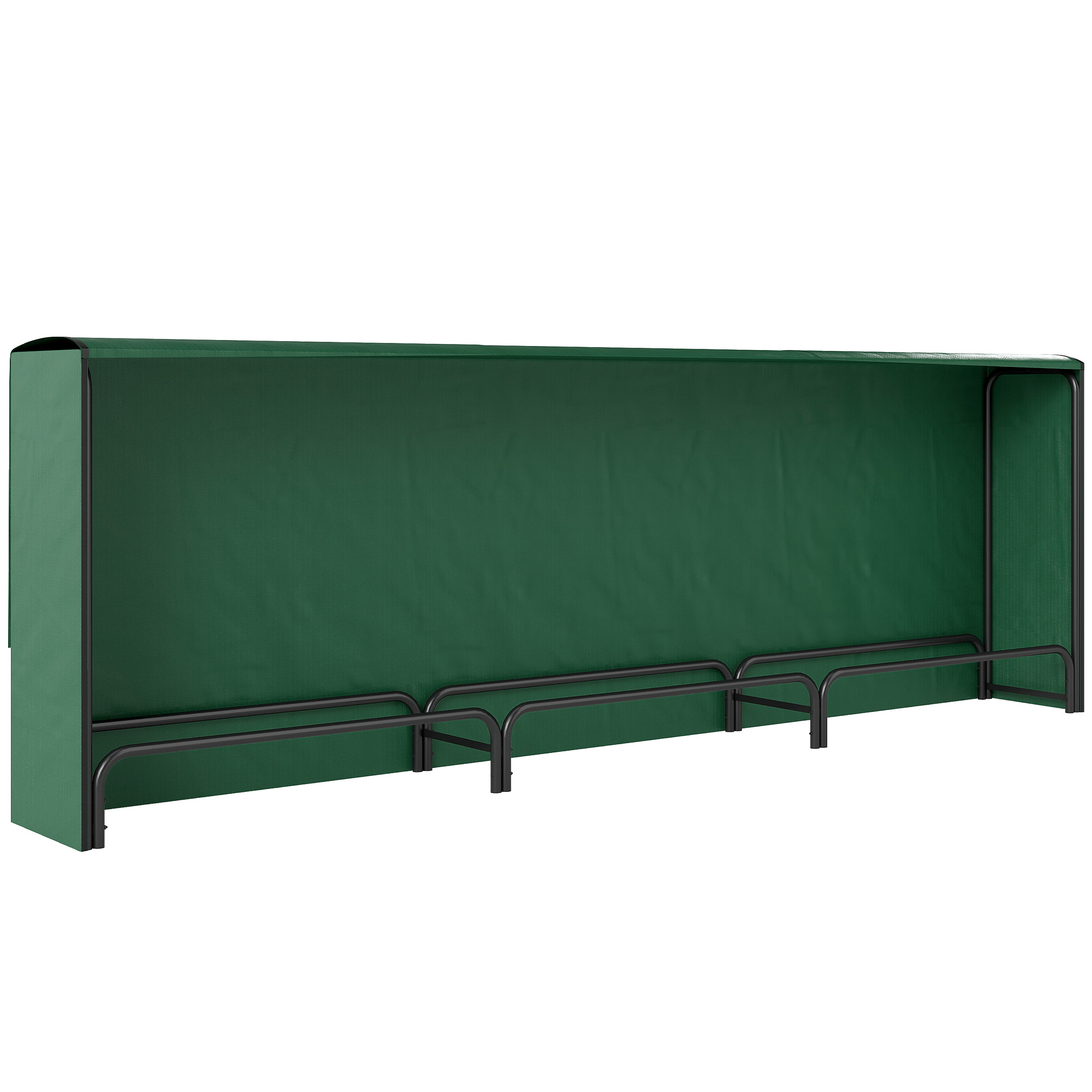 Outsunny Portalegna da 1m³ Regolabile con Telo Impermeabile in PE, in Metallo, 300x36x99 cm, Nero e Verde Scuro Aosom Italy