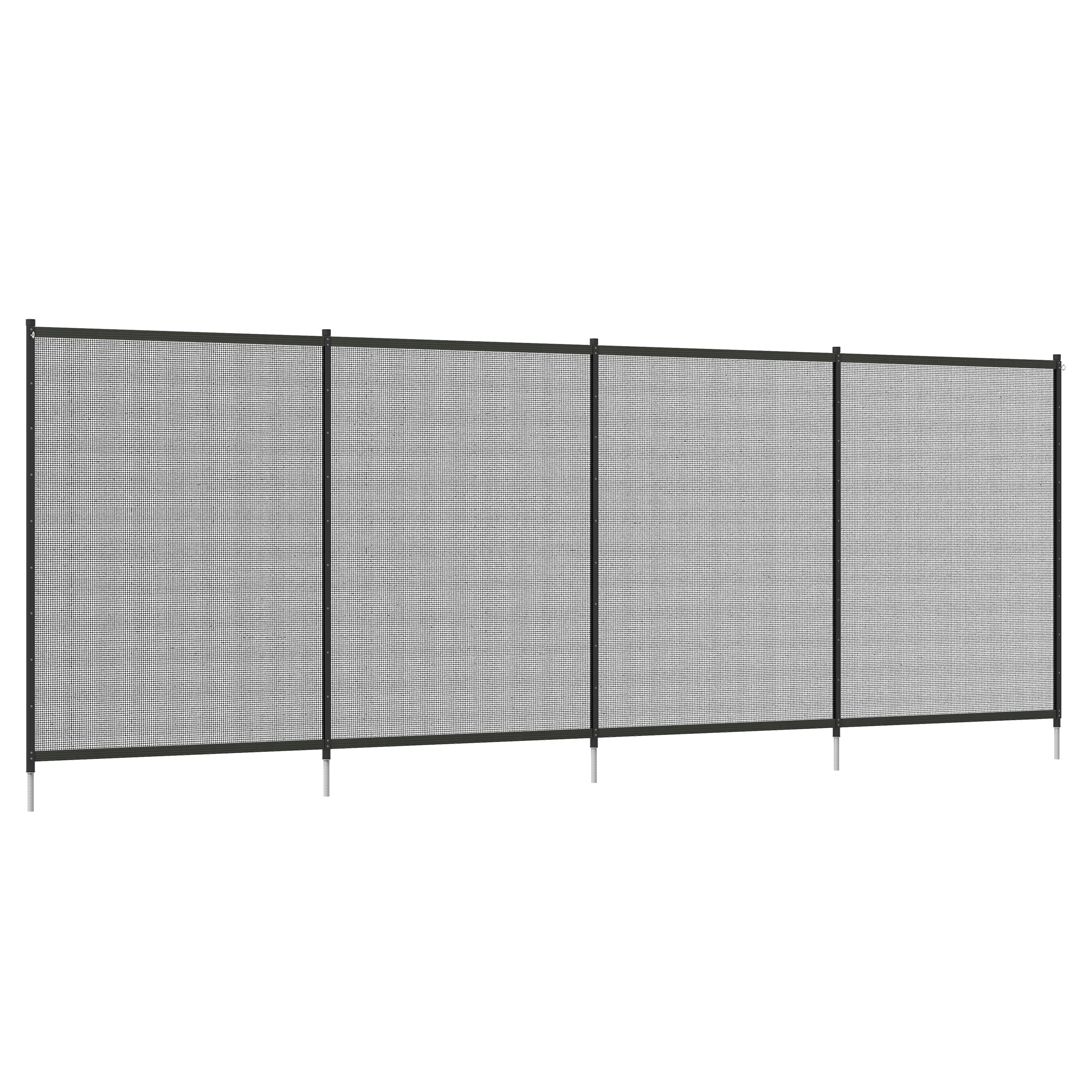 Outsunny Recinzione a rete da giardino per piscina, Piedi e viti di espansione in acciaio, lotto di 4 pannelli, 365 x 126 cm, nero Aosom Italy Outsunny Recinzione a rete da giardino per piscina, Piedi e viti di espansione in acciaio, lotto di 4 pannelli, 365 x 126 cm, nero Aosom Italy