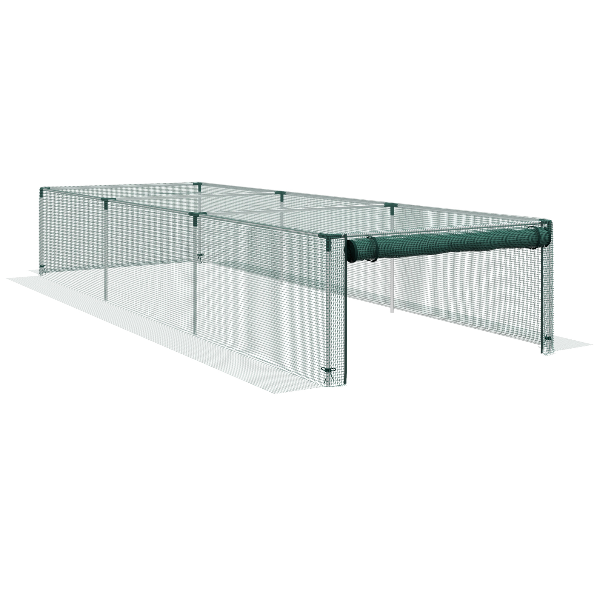 Outsunny Rete protettiva per piante, protezione orto, porta con cerniera, telaio in acciaio, 125x125x62,5 cm, Grün/Silber Aosom Italy Outsunny Rete protettiva per piante, protezione orto, porta con cerniera, telaio in acciaio, 125x125x62,5 cm, Grün/Silber Aosom Italy