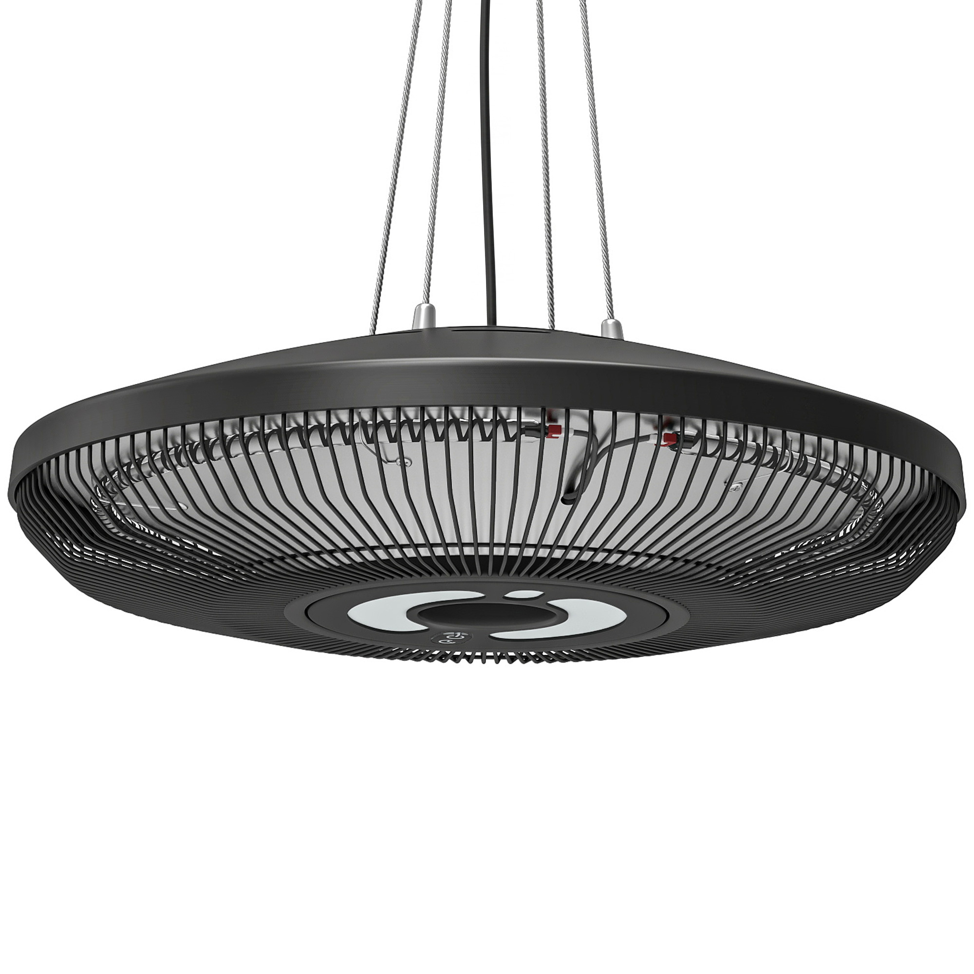 Outsunny Riscaldatore Elettrico Sospeso a Infrarossi 1000/2000W, Nero Aosom Italy