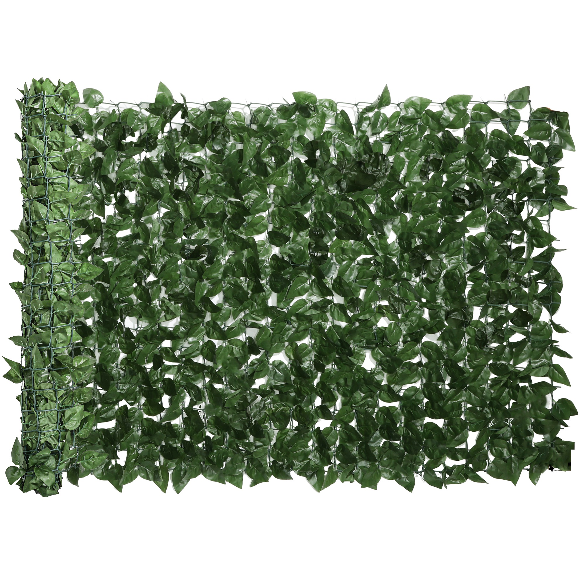 Outsunny Rotolo di Siepe Finta di Faggio per Balcone e Giardino in PE, 300x100 cm Siepe Artificiale con Foglie di Edera, Protezione UV, Verde Scuro Aosom Italy Outsunny Rotolo di Siepe Finta di Faggio per Balcone e Giardino in PE, 300x100 cm Siepe Artificiale con Foglie di Edera, Protezione UV, Verde Scuro Aosom Italy
