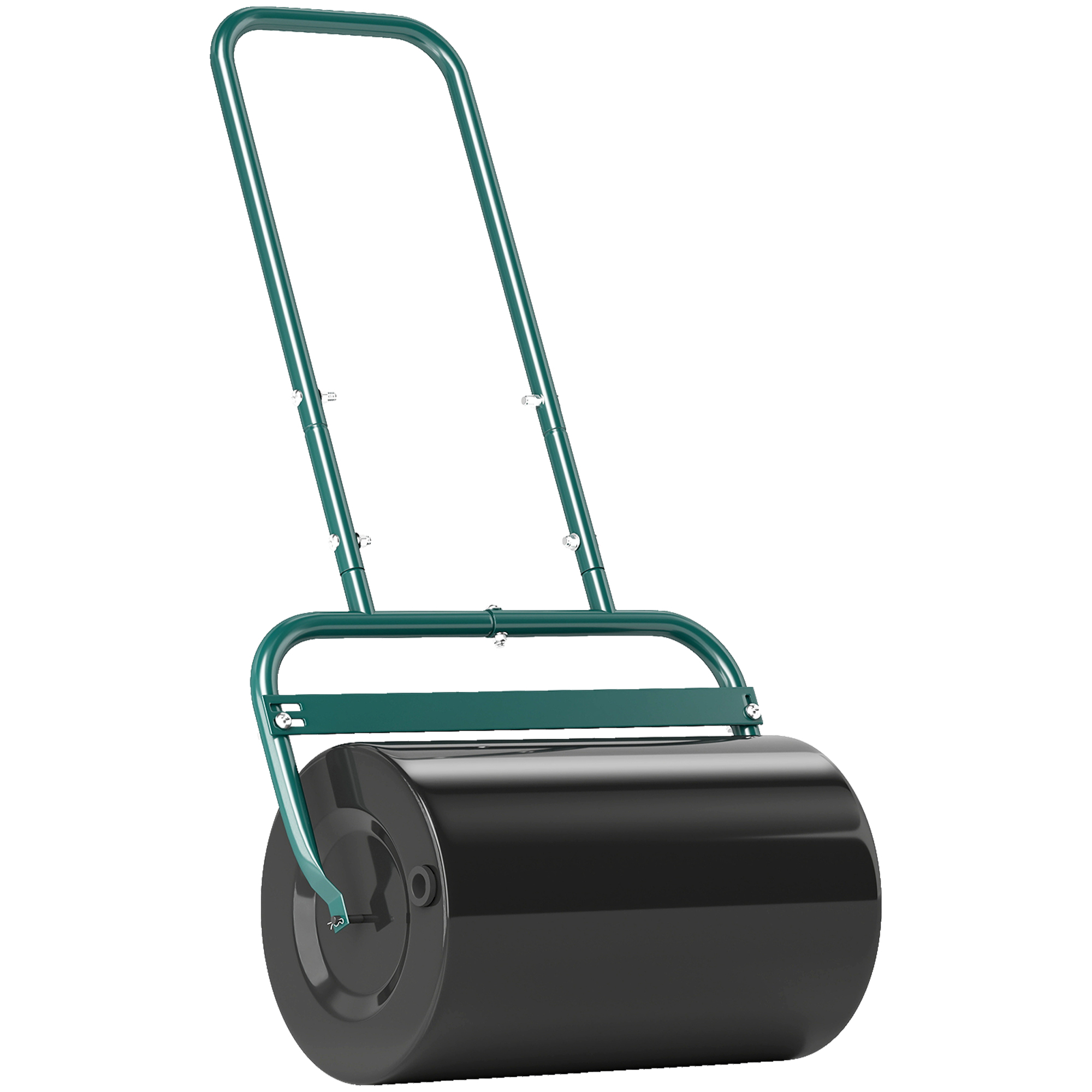 Outsunny Rullo per prato maneggevole, rullo pratico per prato, rullo per erba, rullo da giardino, flessibile, acciaio, 58L x 32,5B x 113H cm, Verde scuro Aosom Italy