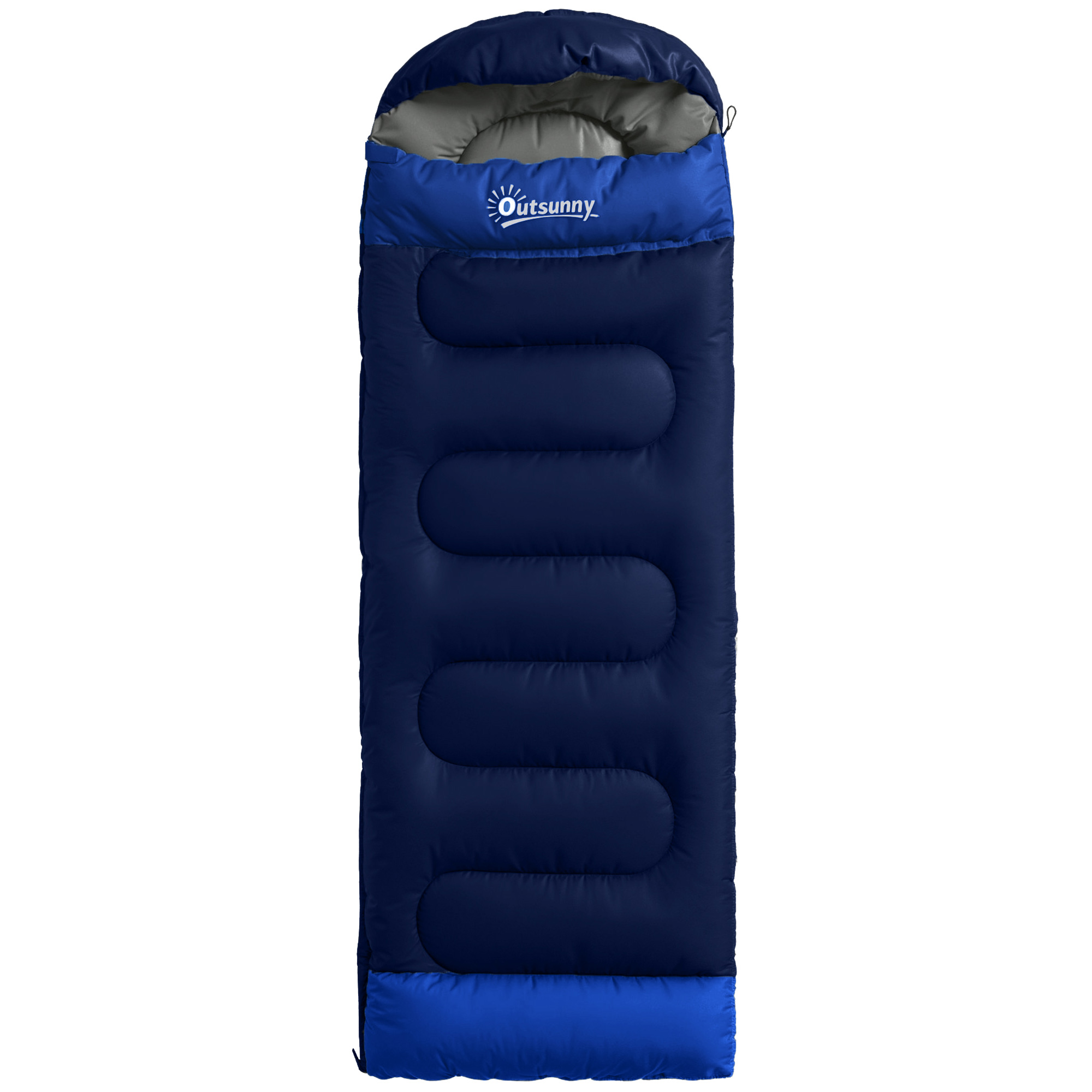 Outsunny Sacco a Pelo per Adulti, Leggero e Compatto, Blu Navy Aosom Italy Outsunny Sacco a Pelo per Adulti, Leggero e Compatto, Blu Navy Aosom Italy
