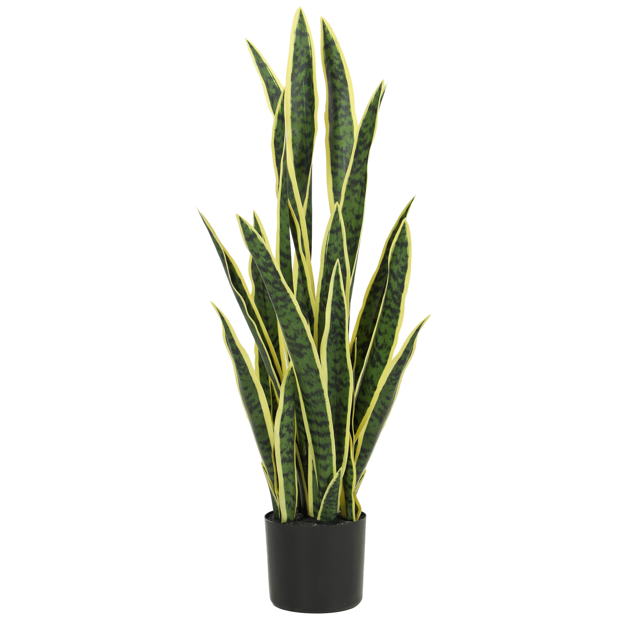 Outsunny Sanseveria Artificiale in Vaso da Esterno e Interno con 21 Foglie Modellabili, Ø20x90 cm Aosom Italy Outsunny Sanseveria Artificiale in Vaso da Esterno e Interno con 21 Foglie Modellabili, Ø20x90 cm Aosom Italy