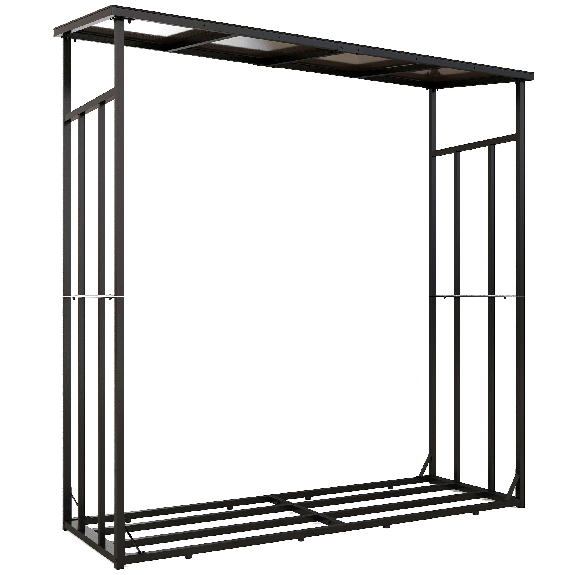 Outsunny Scaffale per legna in plastica e metallo, impermeabile e stabile, adatto a tutte le intemperie, supporta fino a 2000 kg Aosom Italy Outsunny Scaffale per legna in plastica e metallo, impermeabile e stabile, adatto a tutte le intemperie, supporta fino a 2000 kg Aosom Italy