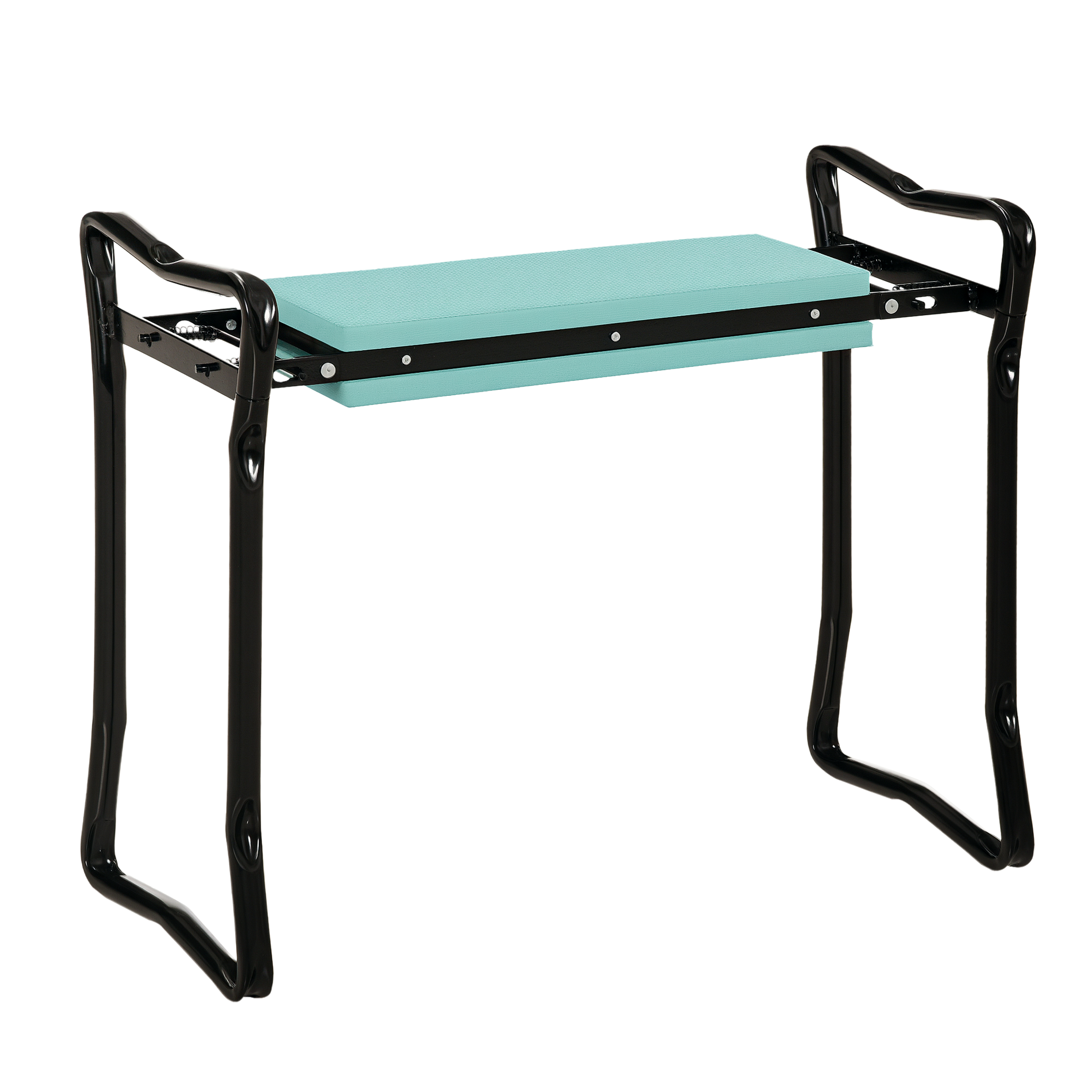 Outsunny Sedia Inginocchiatoio Pieghevole con Cuscinetto Giardino Gommapiuma EVA Acciaio 58 × 28 × 49cm