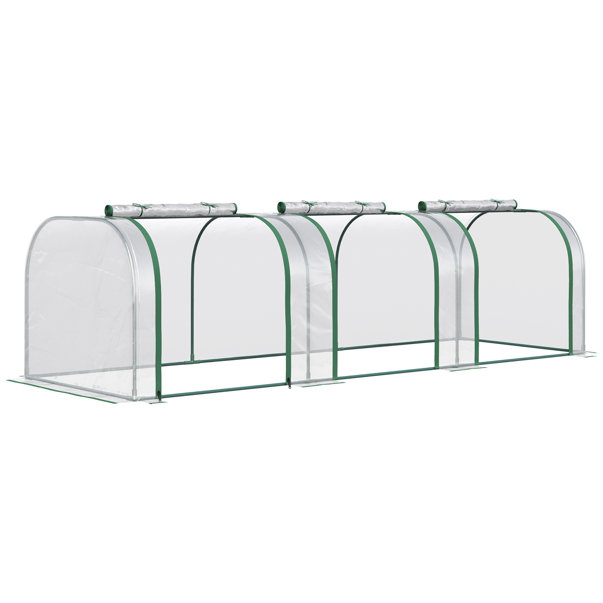 Outsunny Serra a Tunnel da Giardino con Porte a Cerniera, Serra da Orto in PVC Trasparente e Acciaio, 295x100x80 cm, Trasparente Aosom Italy Outsunny Serra a Tunnel da Giardino con Porte a Cerniera, Serra da Orto in PVC Trasparente e Acciaio, 295x100x80 cm, Trasparente Aosom Italy