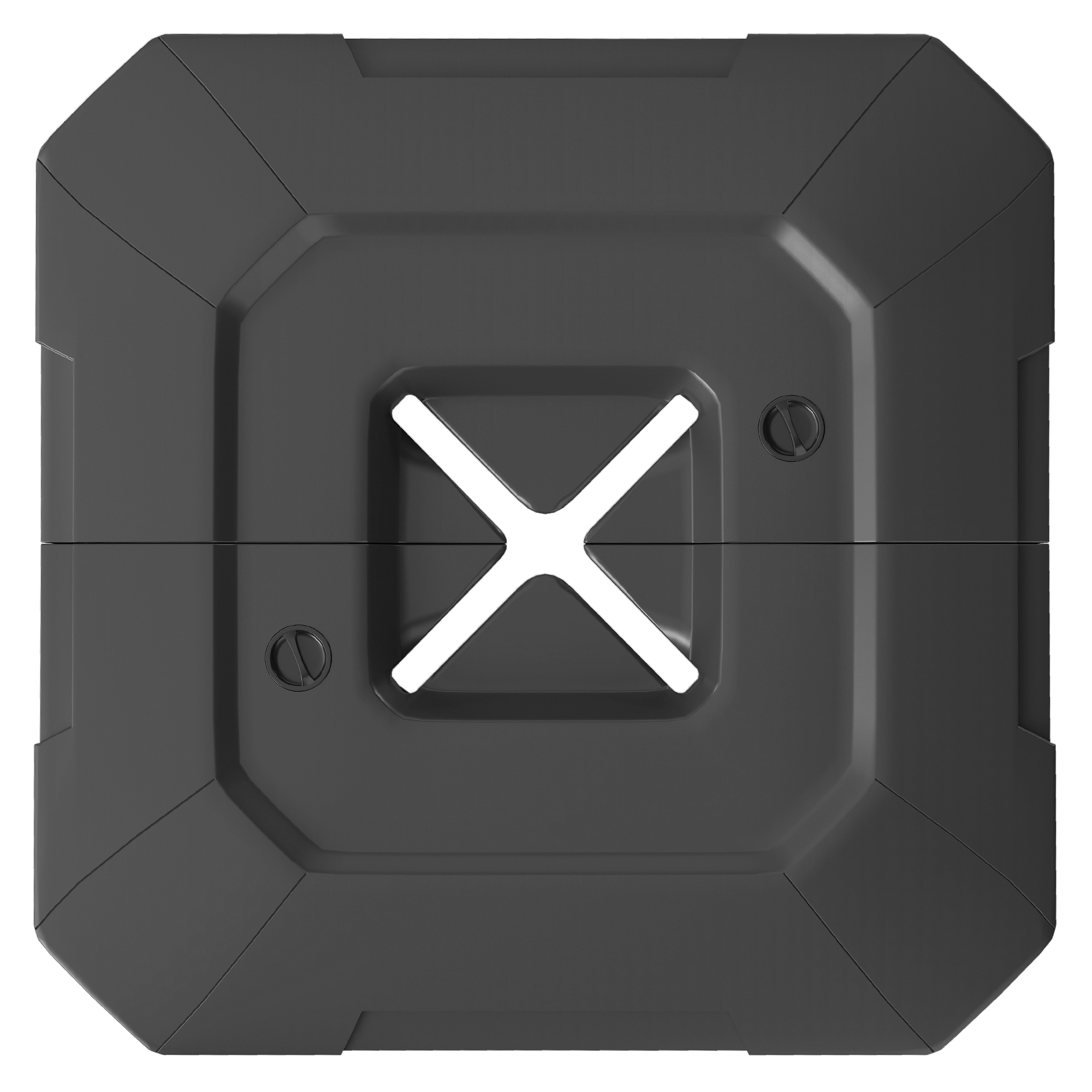 Outsunny Set 2 Pesi Base per Ombrellone a Sbalzo in HDPE Riempibili fino a 105 kg, 101x101x12cm, Nero Aosom Italy