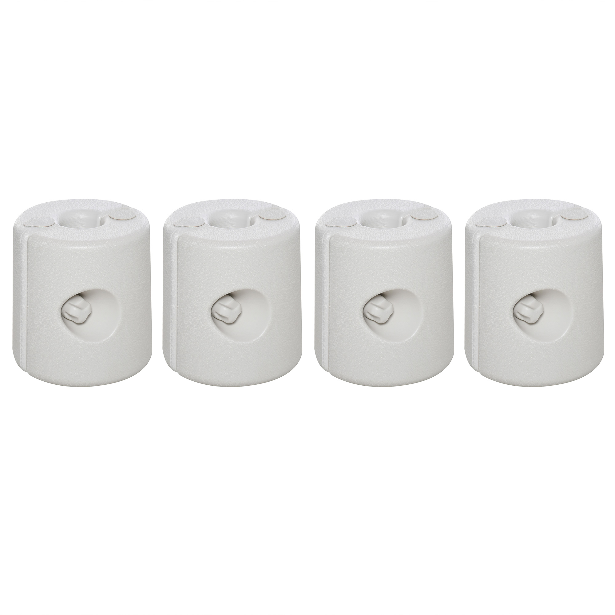 Outsunny Set 4 Pezzi Pesi per Gazebo Riempibili con Acqua o Sabbia, Bianco PE 22 x 24 x 25 cm Bianco Outsunny Set 4 Pezzi Pesi per Gazebo Riempibili con Acqua o Sabbia, Bianco PE 22 x 24 x 25 cm Bianco