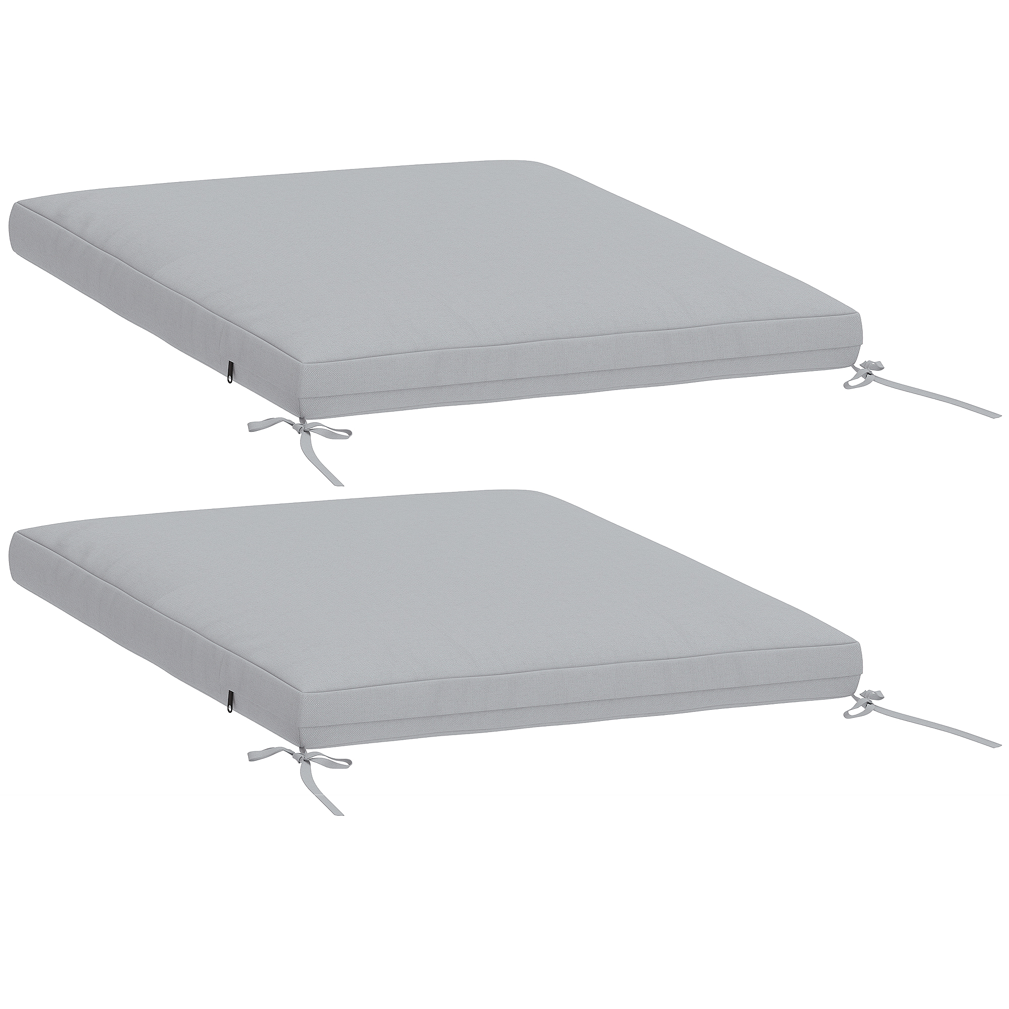 Outsunny Set da 2 cuscini per sedia da giardino, cuscinetti 50 x 50 cm, schiuma ad alta densità, antiscivolo 50x50 cm grigio Aosom Italy Outsunny Set da 2 cuscini per sedia da giardino, cuscinetti 50 x 50 cm, schiuma ad alta densità, antiscivolo 50x50 cm grigio Aosom Italy