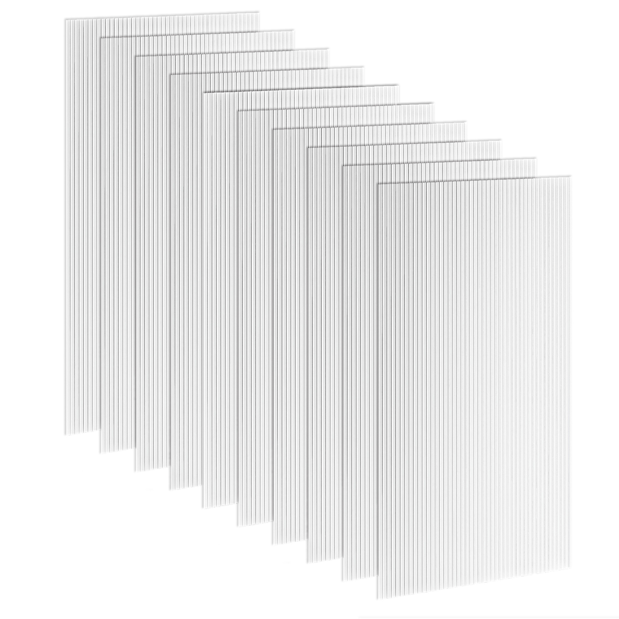 Outsunny Set di 10 Lastre Alveolari in Policarbonato, 120x60 cm, Anti-UV, Tagliabili, per Serre, Pensiline, Tettoie Aosom Italy