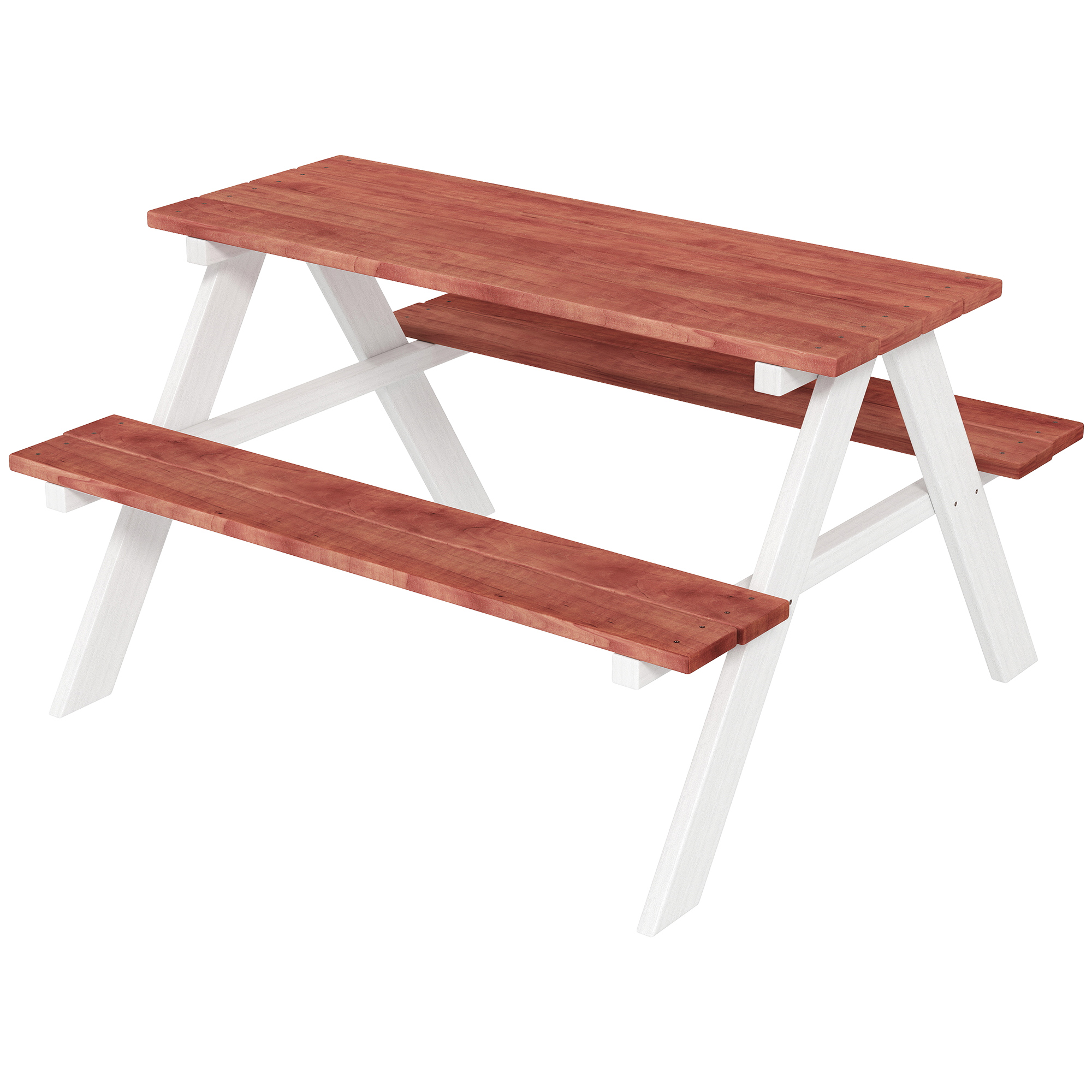 Outsunny Set Tavolo da Picnic per Bambini e Panche in Legno, Età 3-8 Anni, Marrone Aosom Italy