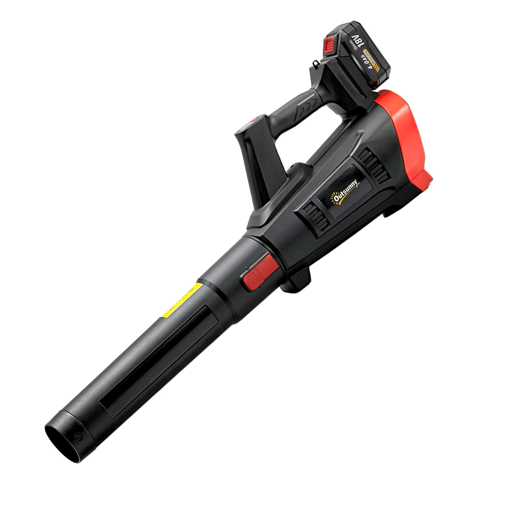 Outsunny Soffiatore a Batteria 18V, Motore Brushless 600W, 3 Livelli Velocità, Turbo Boost, Caricabatterie, Leggero Aosom Italy Outsunny Soffiatore a Batteria 18V, Motore Brushless 600W, 3 Livelli Velocità, Turbo Boost, Caricabatterie, Leggero Aosom Italy