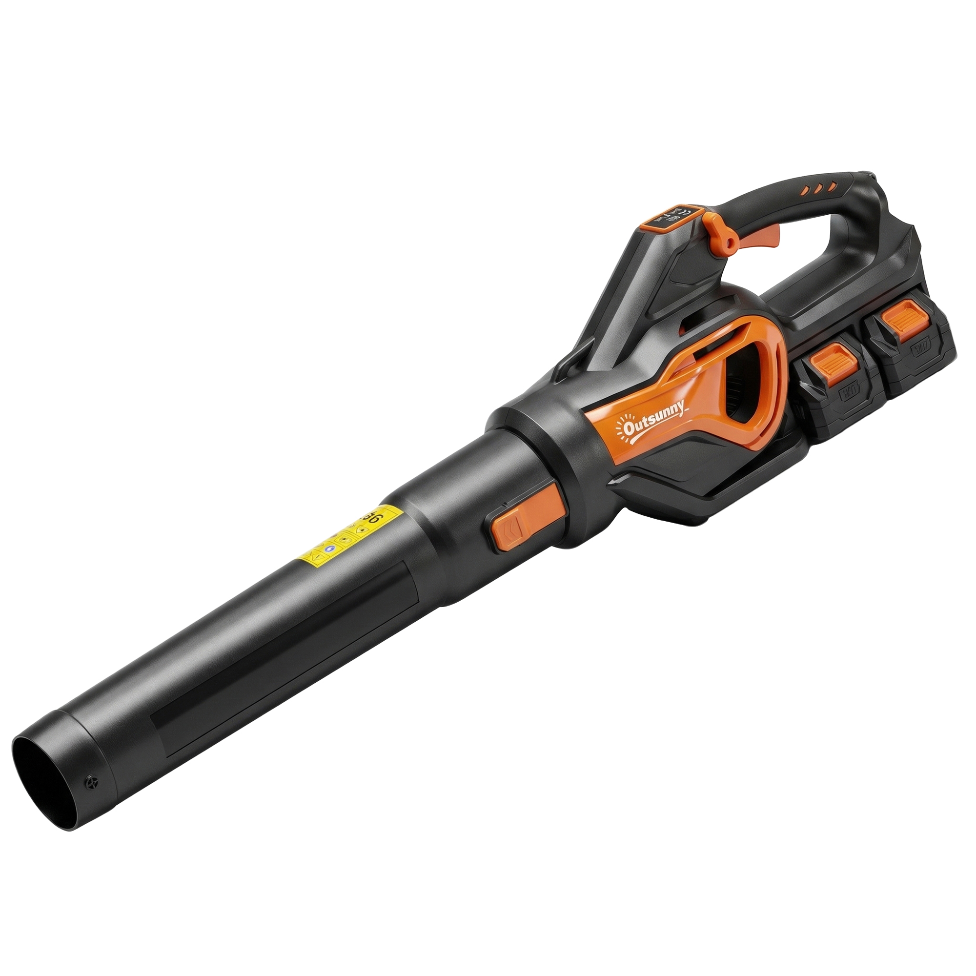 Outsunny Soffiatore a Batteria 20V, Motore Brushless 900W, 3 Livelli Velocità, Turbo Boost, Caricabatterie Aosom Italy