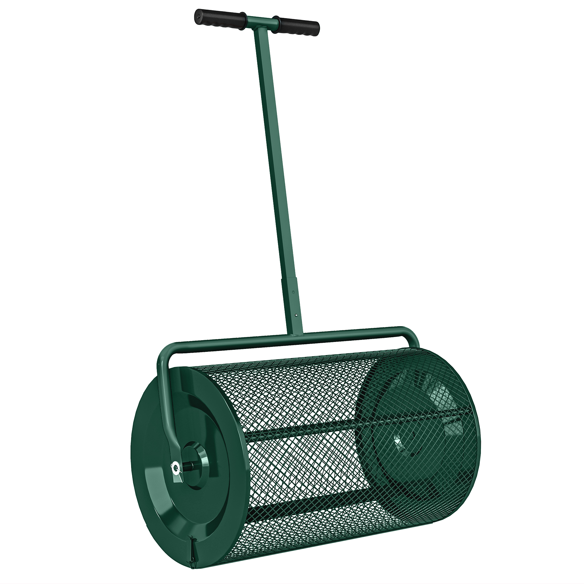 Outsunny Spandiconcime da 75L in Metallo con Manico Regolabile a T e Maniglia Imbottita, 70x40x112 cm, Verde Aosom Italy