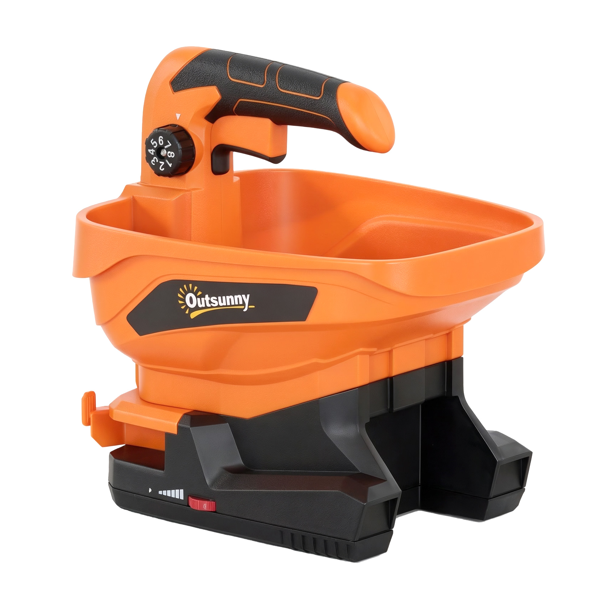 Outsunny Spargitore portatile 3,3 L con flusso regolabile per prato fino 800 m², Arancione Aosom Italy Outsunny Spargitore portatile 3,3 L con flusso regolabile per prato fino 800 m², Arancione Aosom Italy