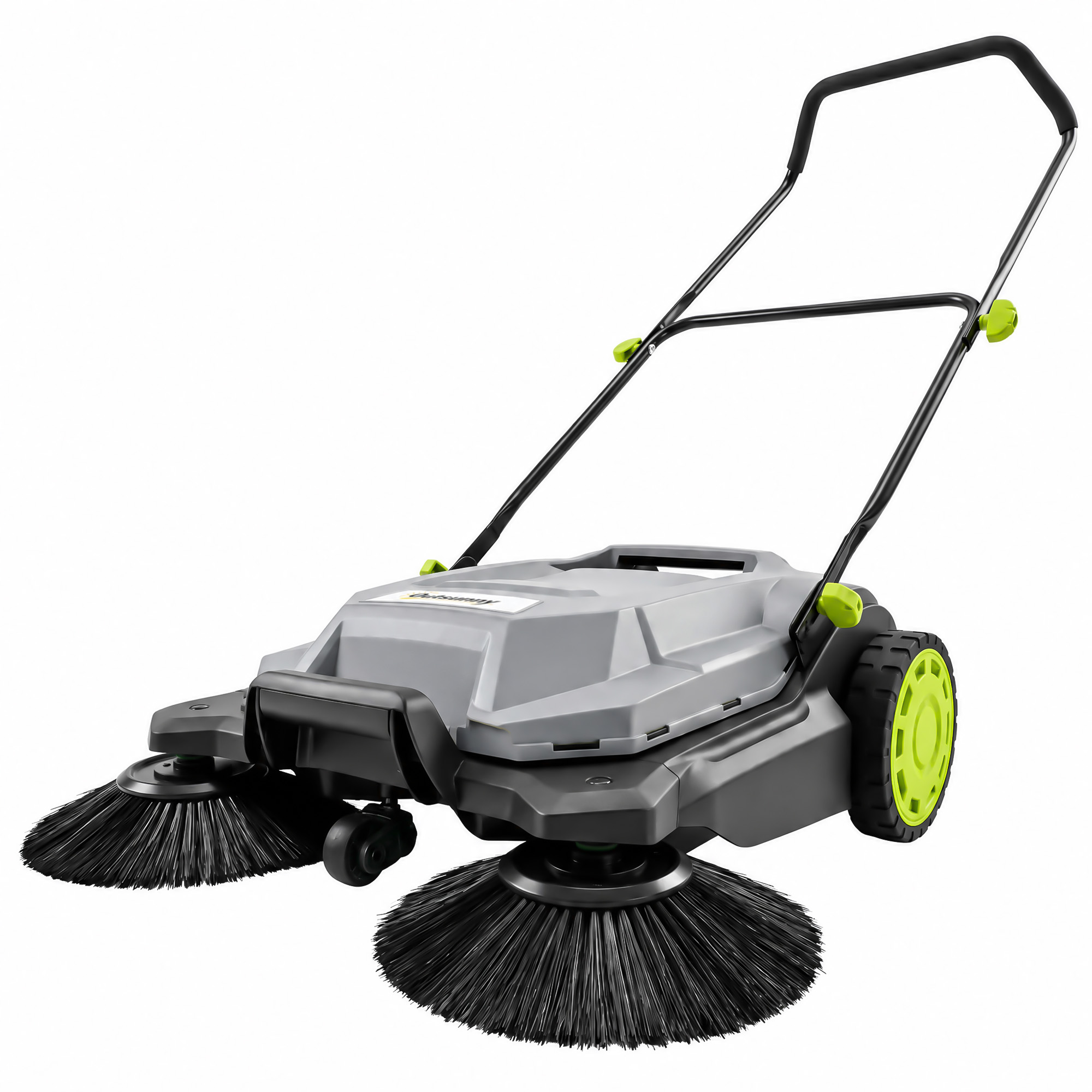 Outsunny Spazzatrice manuale 68 cm con contenitore da 24 L e manico regolabile Aosom Italy