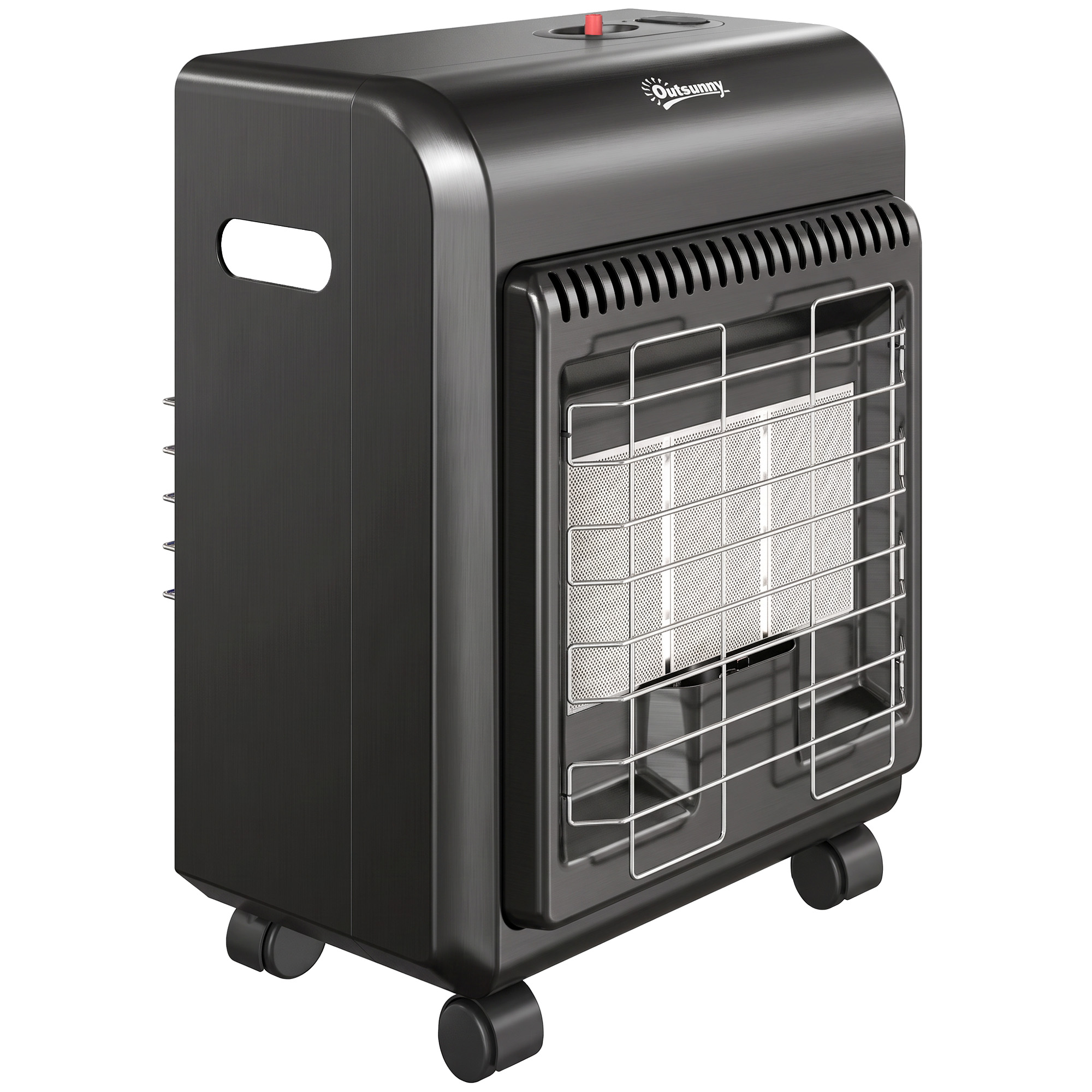 Outsunny Stufa a Gas Portatile 4.2kW con 3 Livelli di Calore, Nera Aosom Italy Outsunny Stufa a Gas Portatile 4.2kW con 3 Livelli di Calore, Nera Aosom Italy