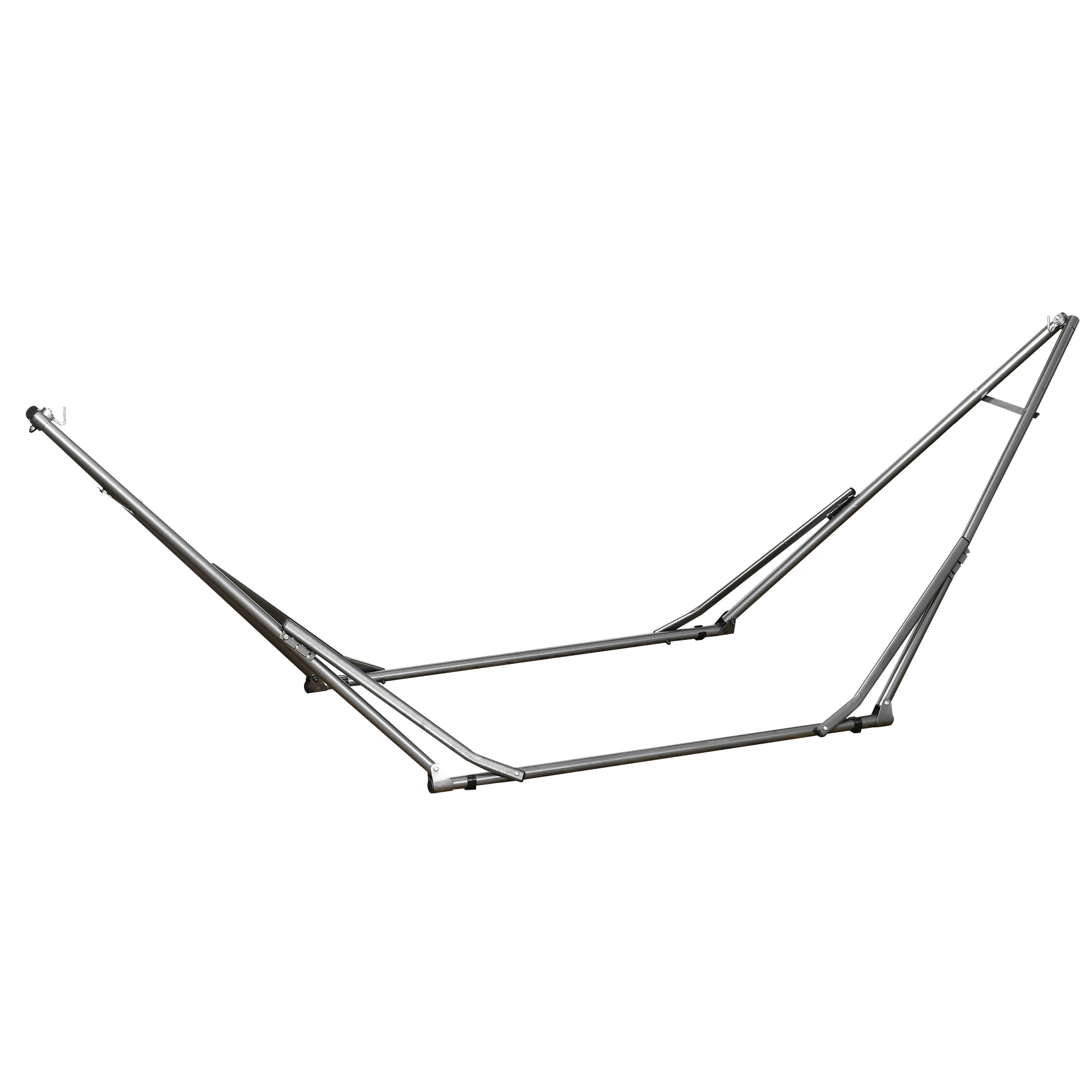 Outsunny Supporto per Amache 2 in 1, resistente alle intemperie, stendibiancheria, 290 cm x 92 cm x 88 cm, Nero Outsunny Supporto per Amache 2 in 1, resistente alle intemperie, stendibiancheria, 290 cm x 92 cm x 88 cm, Nero