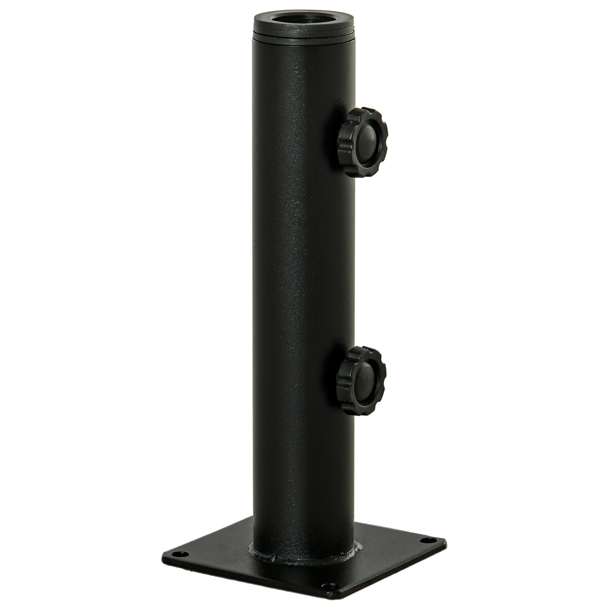 Outsunny Supporto per Ombrellone da Terrazza, Base per Ombrellone per Patio, Pontile, Giardino e Cortile, Nero Aosom Italy Outsunny Supporto per Ombrellone da Terrazza, Base per Ombrellone per Patio, Pontile, Giardino e Cortile, Nero Aosom Italy