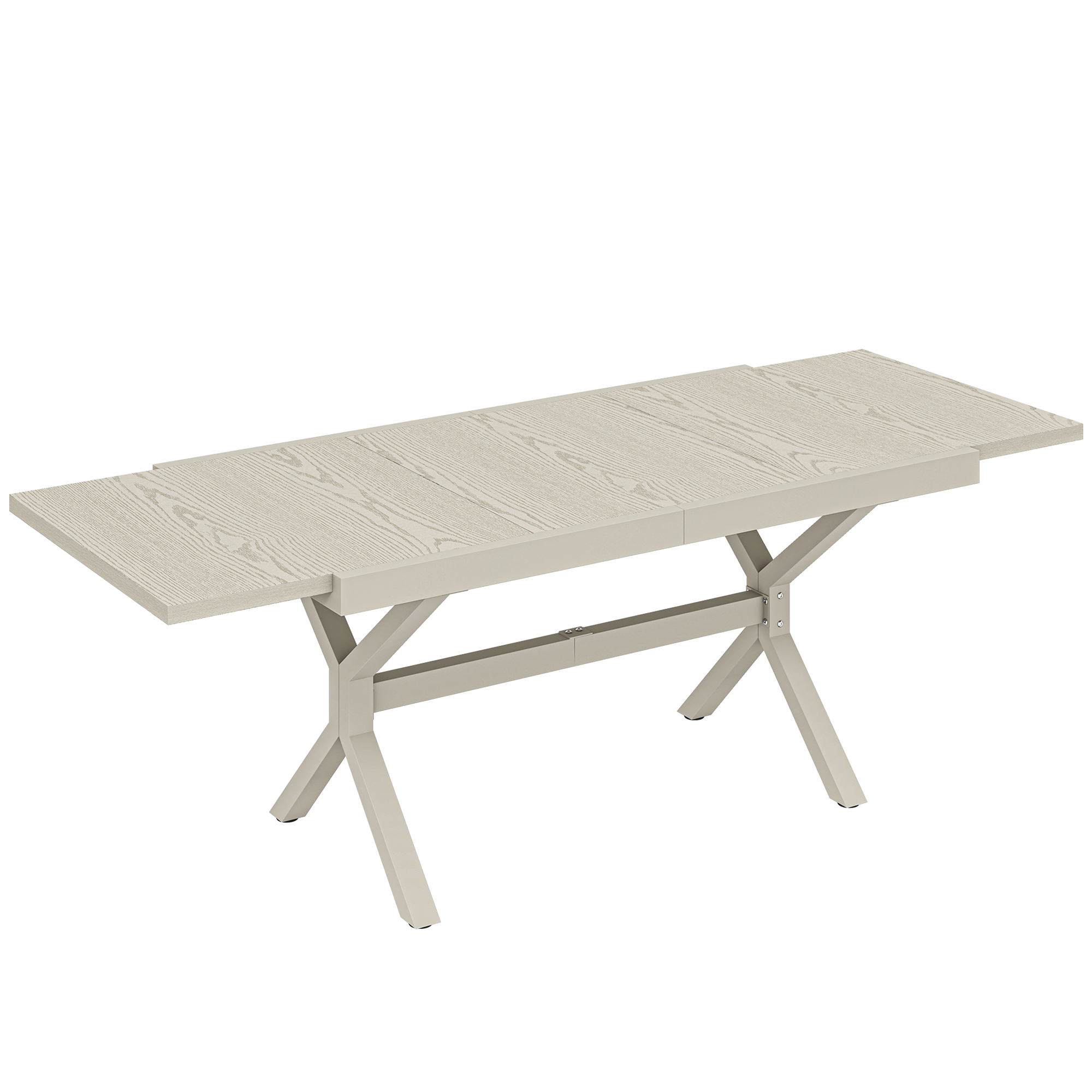Outsunny Tavolo da Giardino Allungabile per 8-10 Persone, in Alluminio e Acciaio, 154/214x85x73 cm, Grigio Aosom Italy