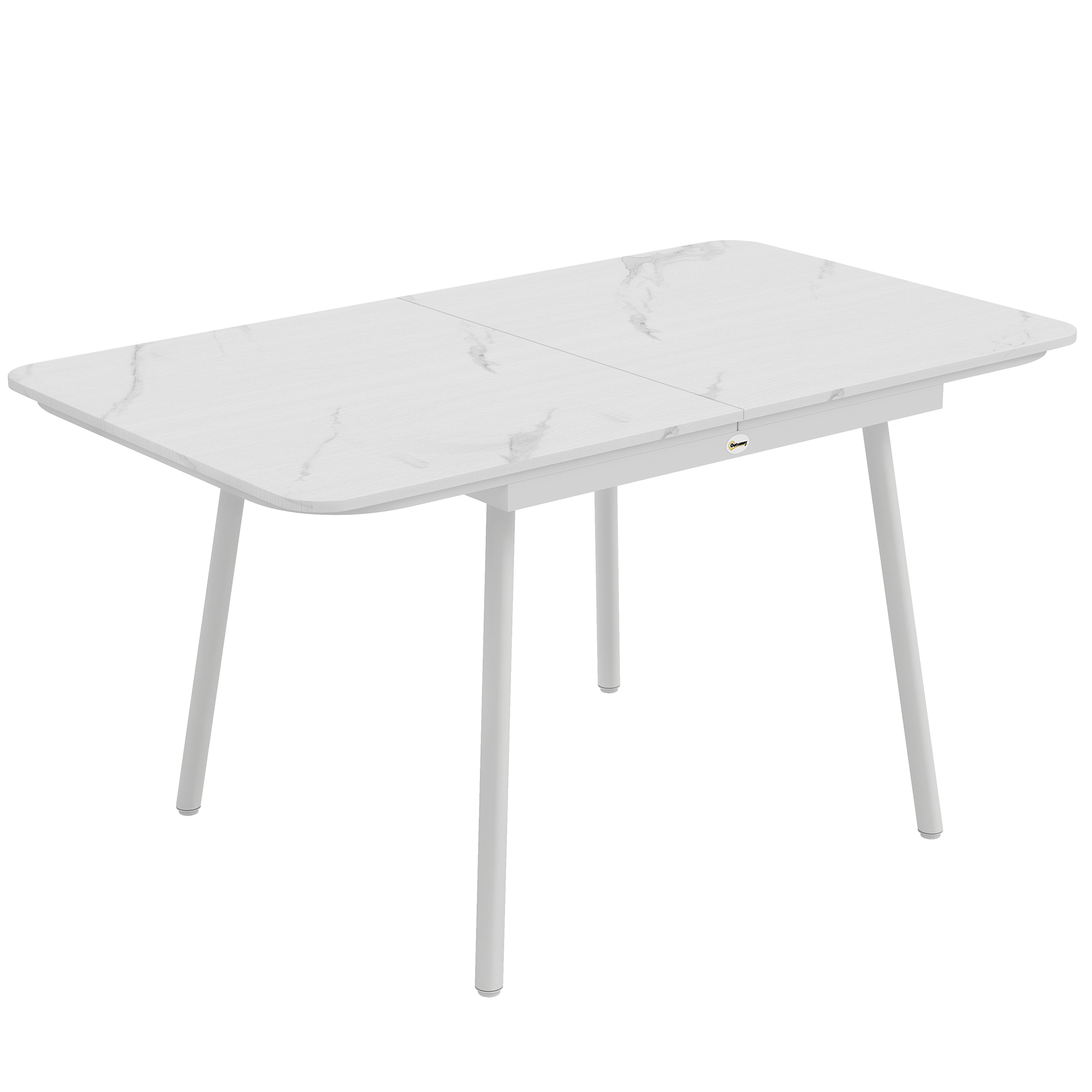 Outsunny Tavolo da Giardino per 6 Persone, Rettangolare 140x80 cm con Piano in WPC Aosom Italy