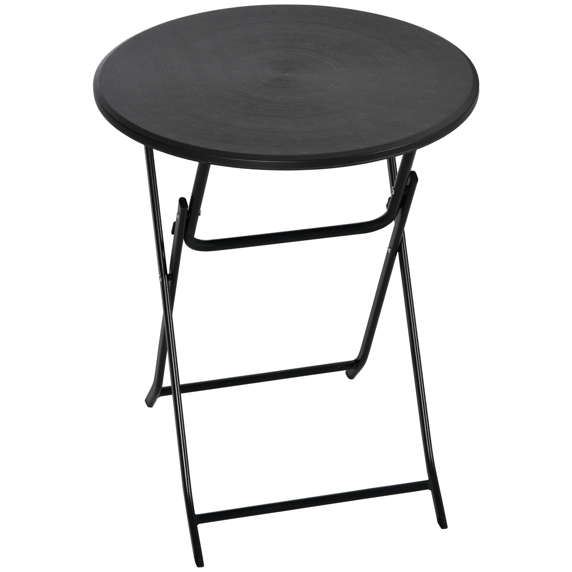 Outsunny Tavolo da Giardino Rotondo e Pieghevole in Acciaio e HDPE, Ø60x73 cm, Grigio Scuro Aosom Italy Outsunny Tavolo da Giardino Rotondo e Pieghevole in Acciaio e HDPE, Ø60x73 cm, Grigio Scuro Aosom Italy