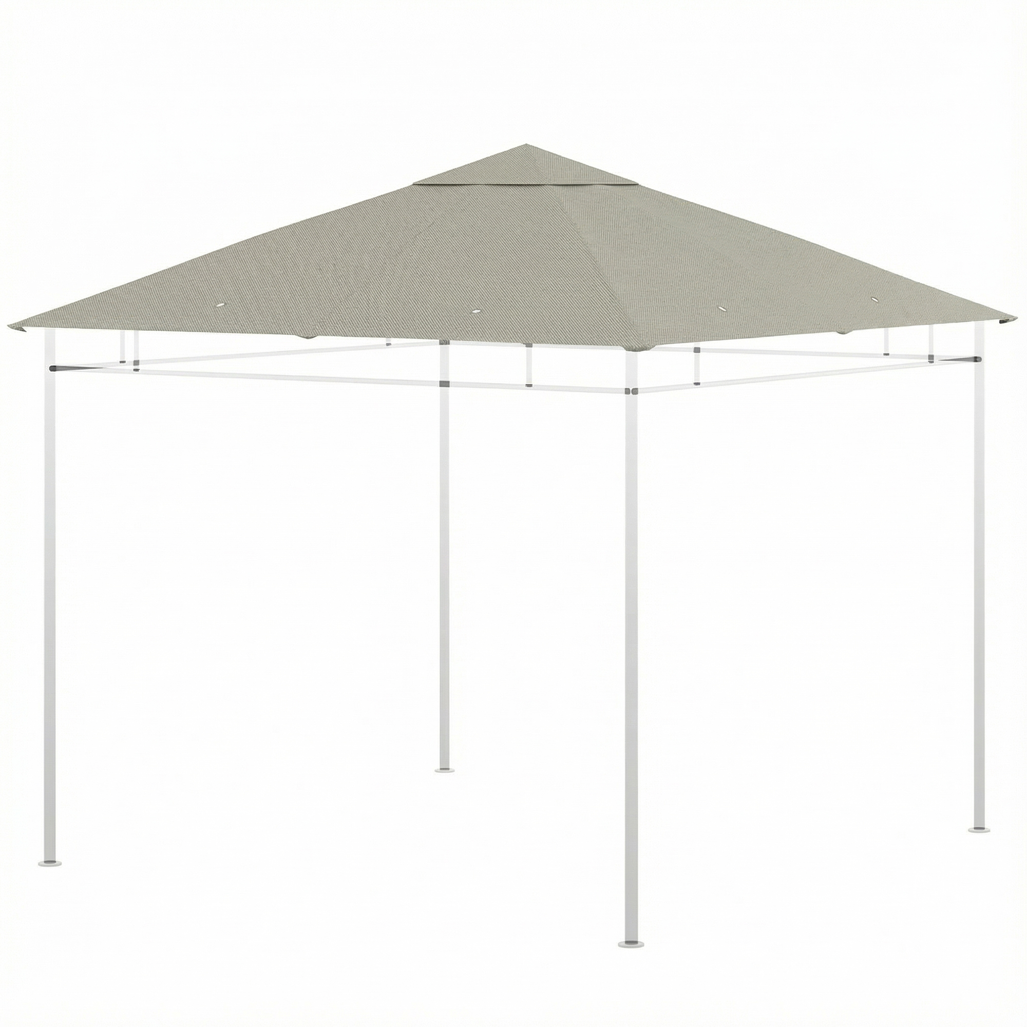 Outsunny Telo di ricambio per padiglione gazebo tenda tetto sostitutivo gazebo da giardino poliestere 180 g/m² 3 x 3 m grigio Aosom Italy