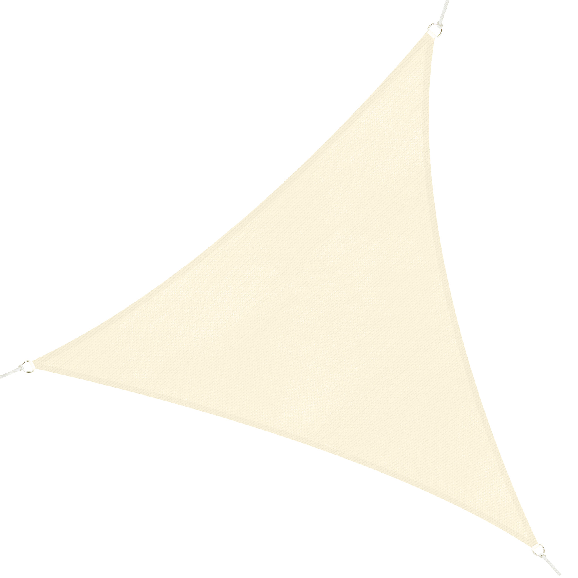 Outsunny Tenda a Vela Triangolare Parasole in HDPE per Spazi Esterni, 3x3x3 m, Crema Bianco Avorio Aosom