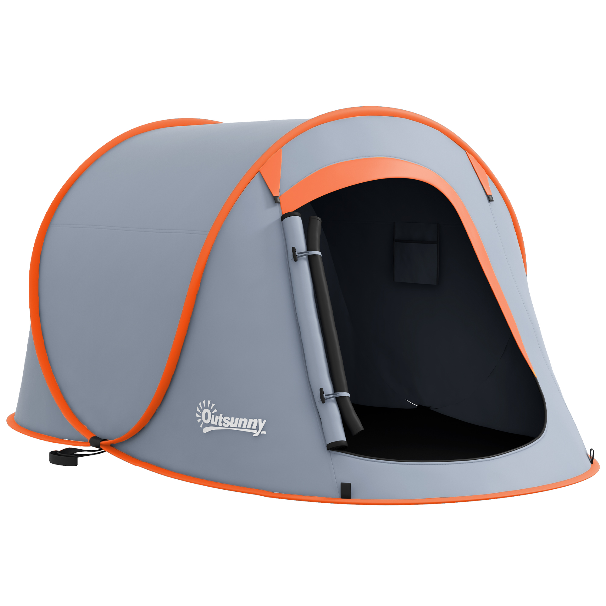 Outsunny Tenda da Campeggio Pop Up Impermeabile con Accessori e Borsa di Trasporto, 245x148x105 cm, Grigio Outsunny Tenda da Campeggio Pop Up Impermeabile con Accessori e Borsa di Trasporto, 245x148x105 cm, Grigio