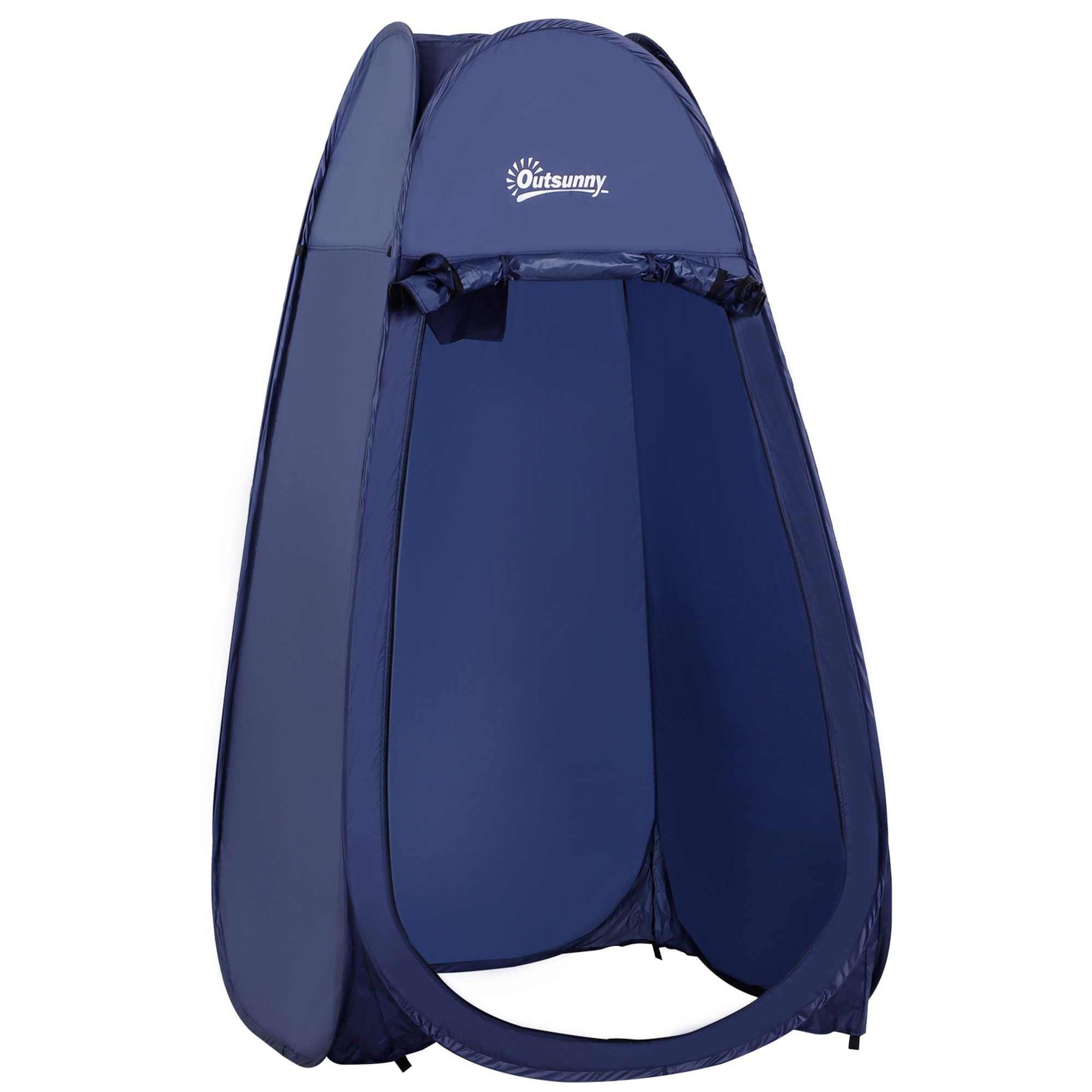 Outsunny Tenda da Doccia Pop Up Impermeabile in Poliestere e Plastica, 100x100x185 cm, Blu Navy