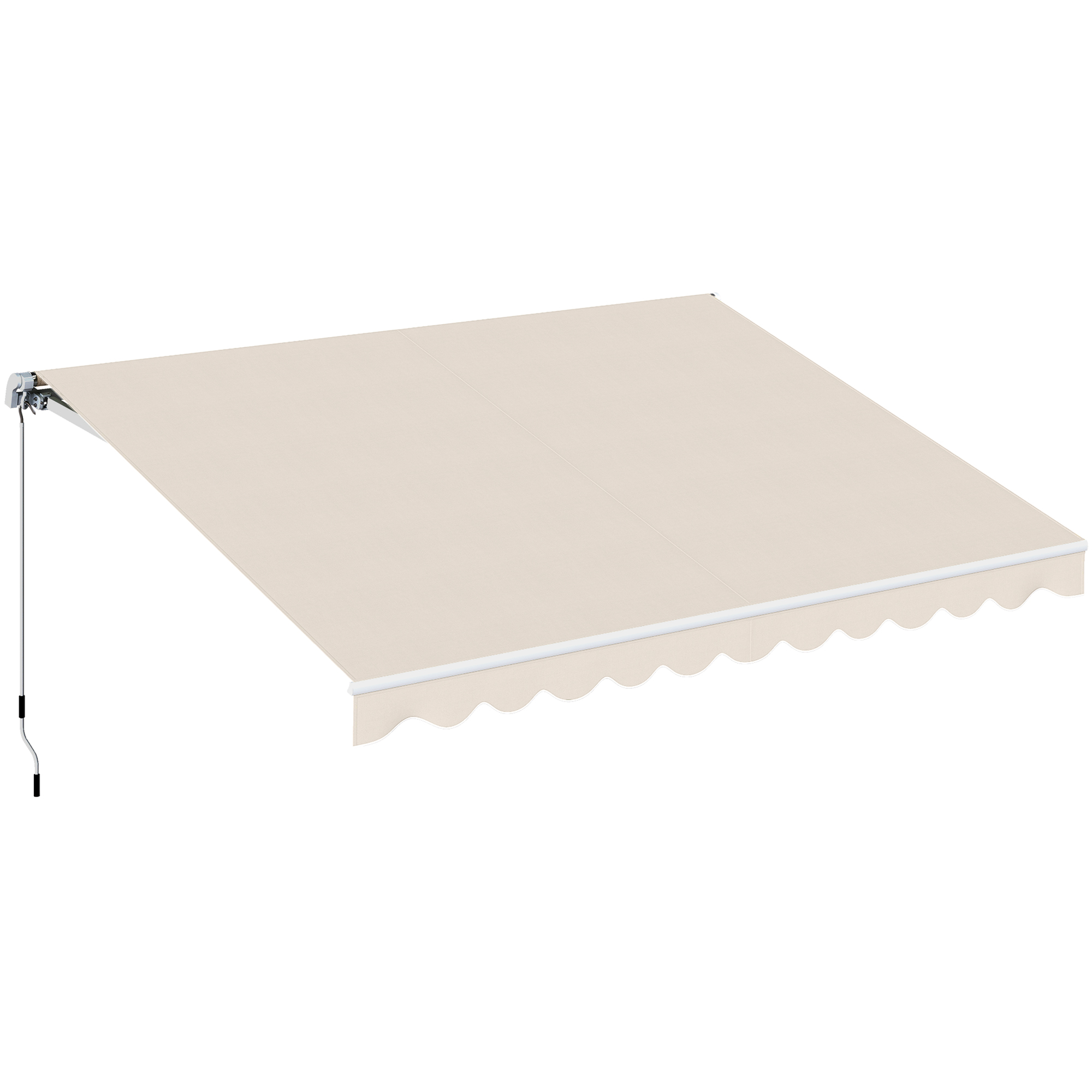 Outsunny Tenda da Sole a Bracci per Esterno con Manovella, in Metallo e Poliestere, 295x250 cm, Beige Aosom Italy