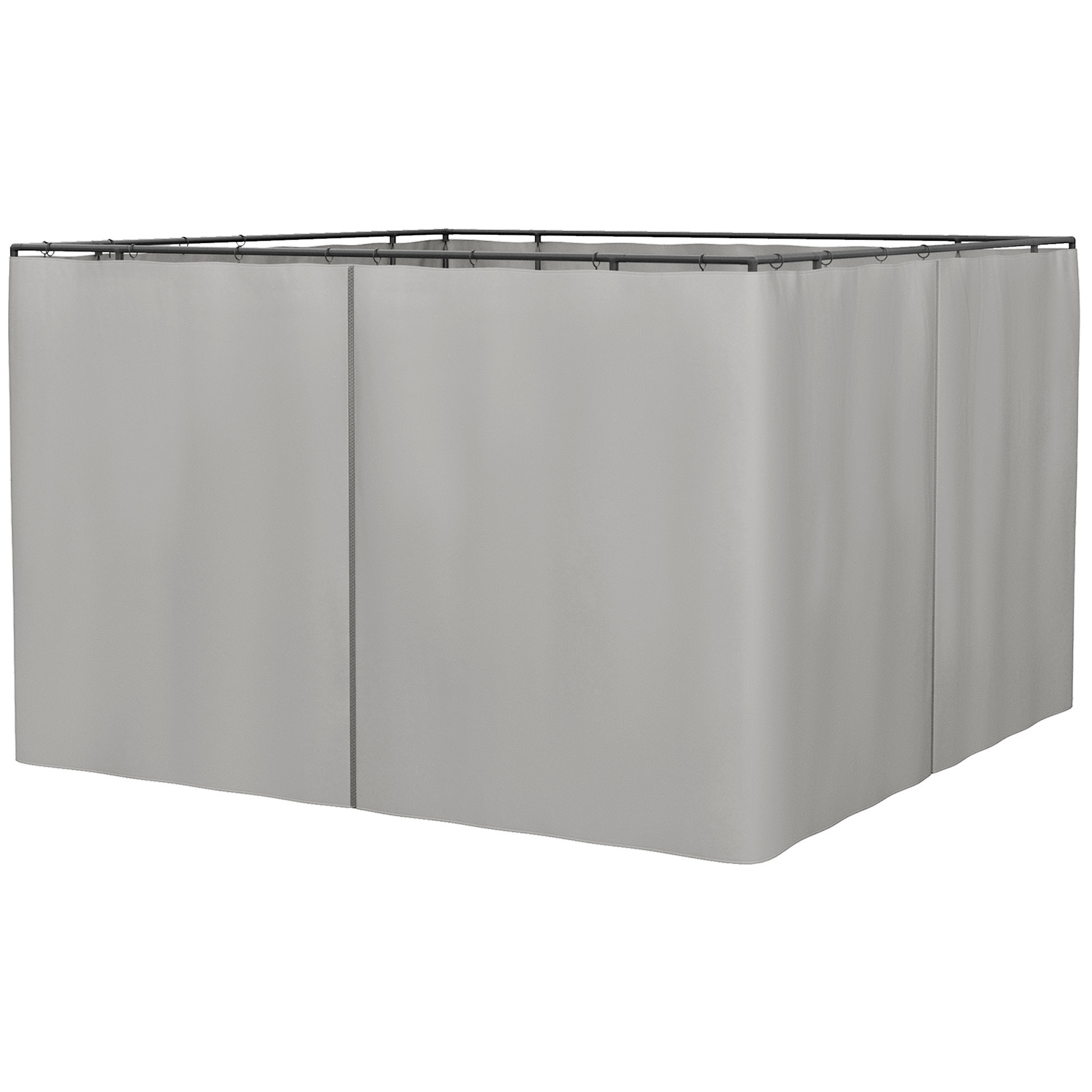 Outsunny Tenda di ricambio per gazebo, set da 4, per gazebo 3x3m, 302x205cm, Grigio chiaro Aosom Italy Outsunny Tenda di ricambio per gazebo, set da 4, per gazebo 3x3m, 302x205cm, Grigio chiaro Aosom Italy